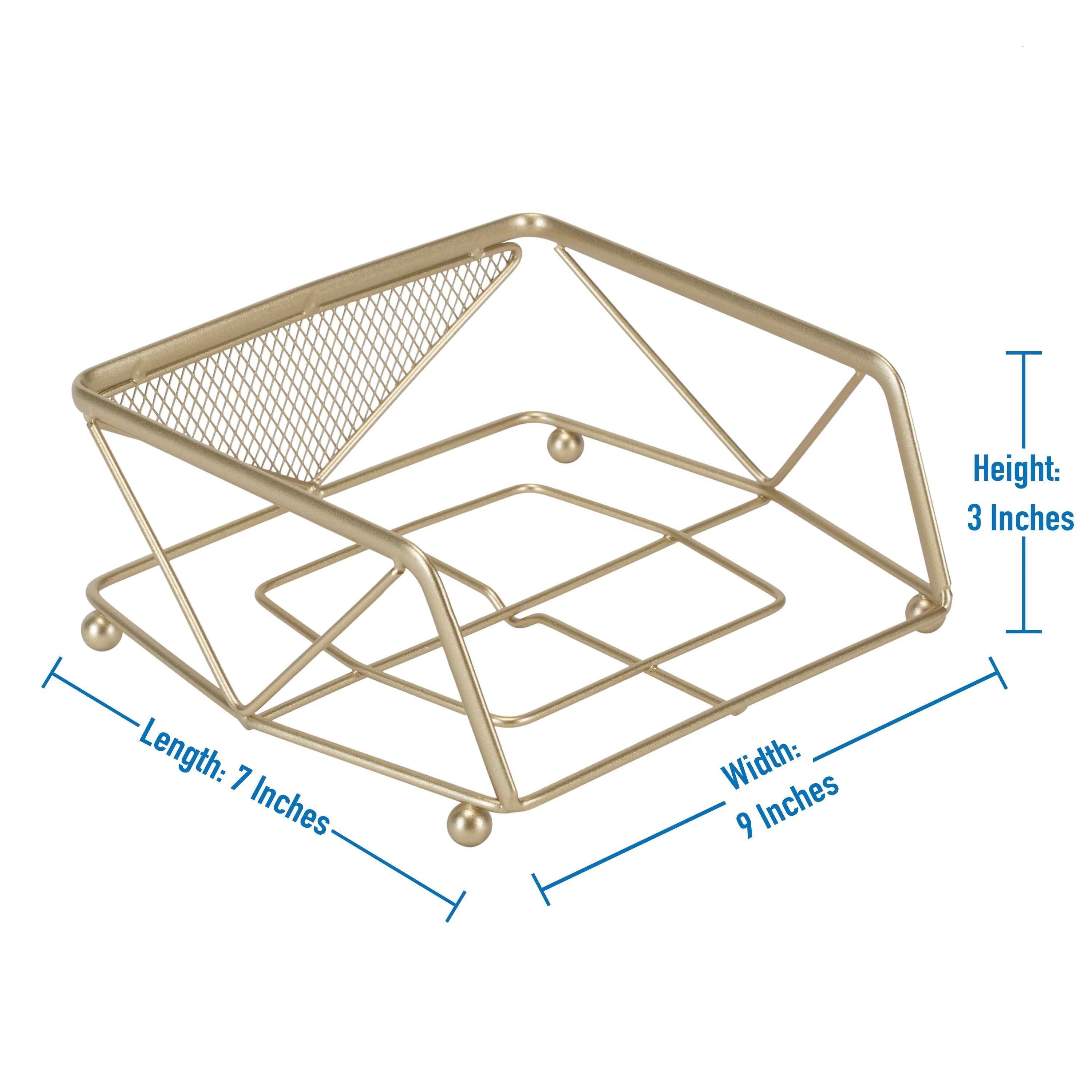 Kitchen Details Geode Napkin Holder in Satin Gold - 8.5
