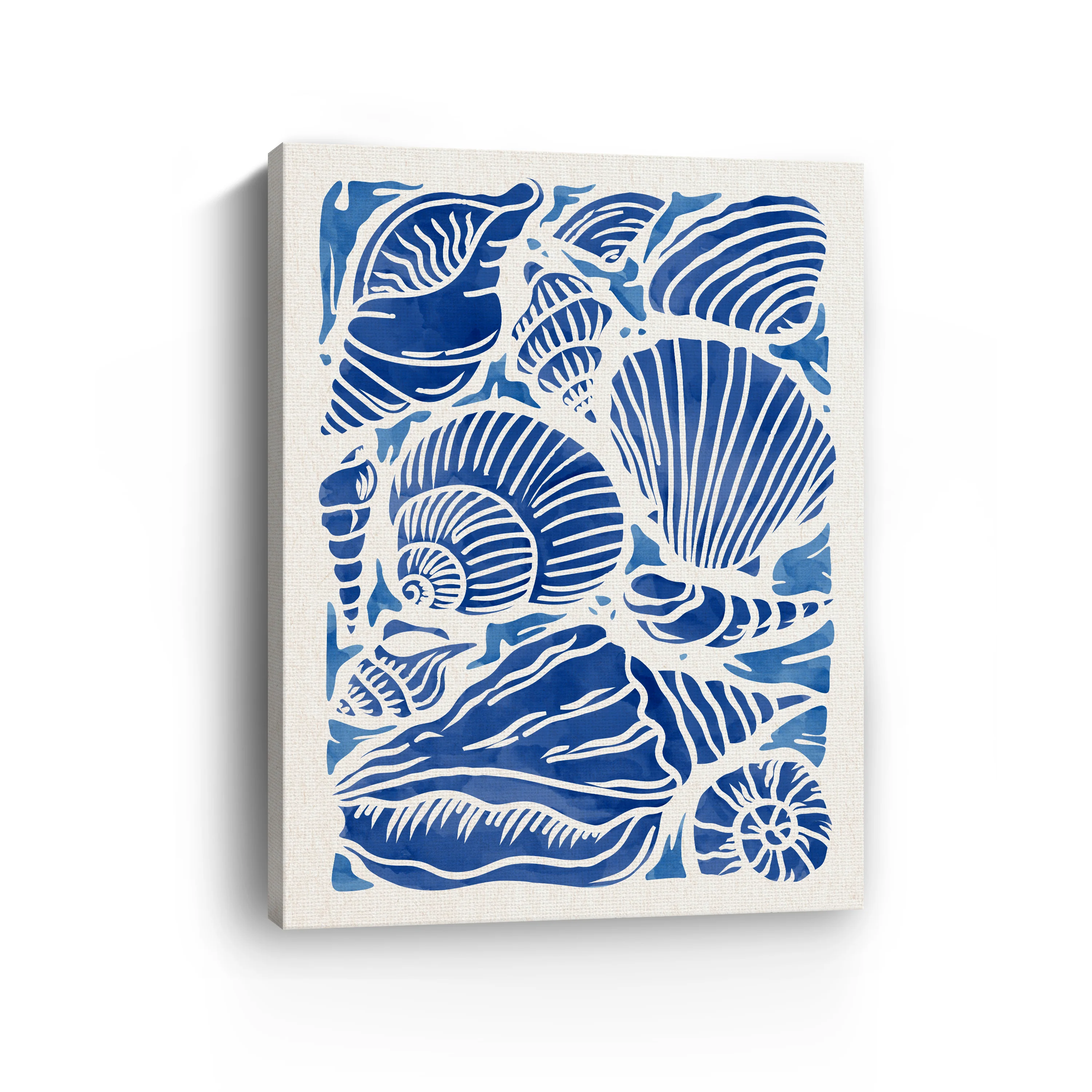 Blue Seashell Canvas Giclee