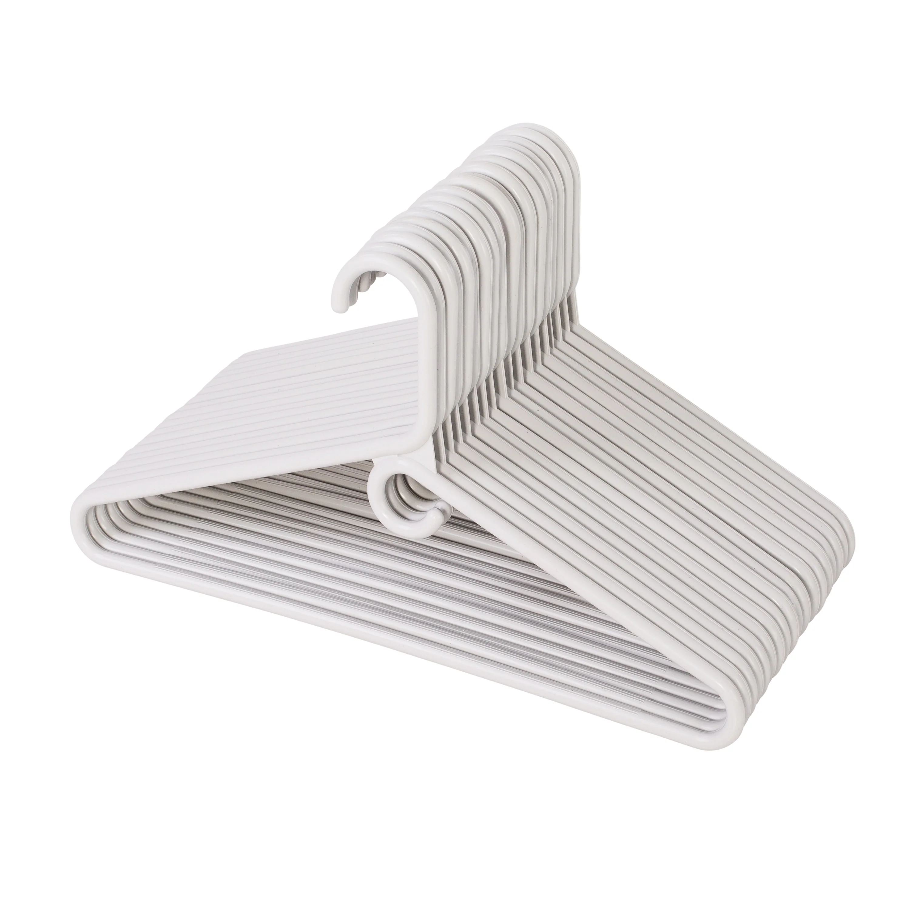 Honey-Can-Do White Plastic Heavy-Duty Tubular Hangers (18-Pack)