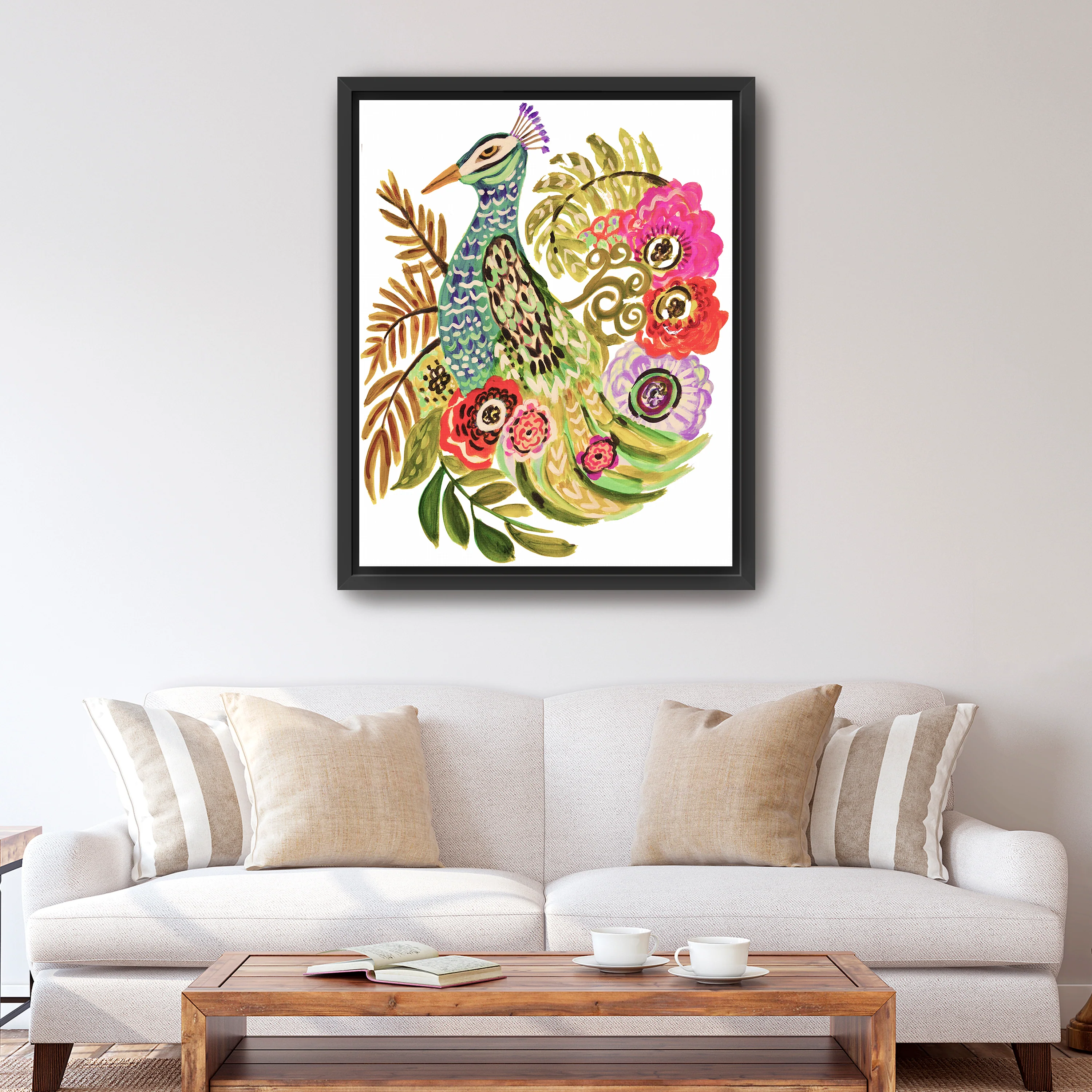 Peacock Canvas Giclee