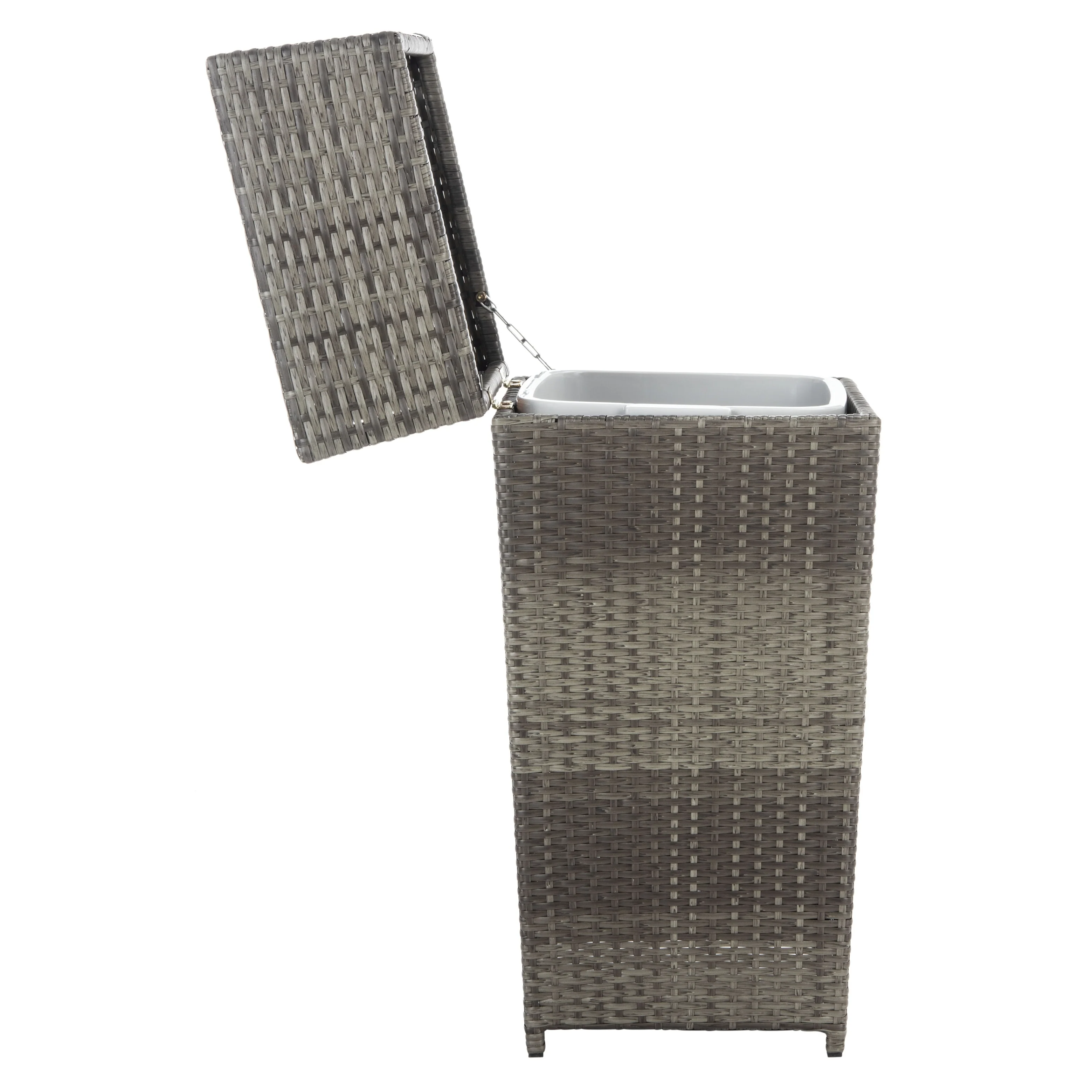 SAFAVIEH Outdoor Jennie Trash Bin (Fully Assembled)