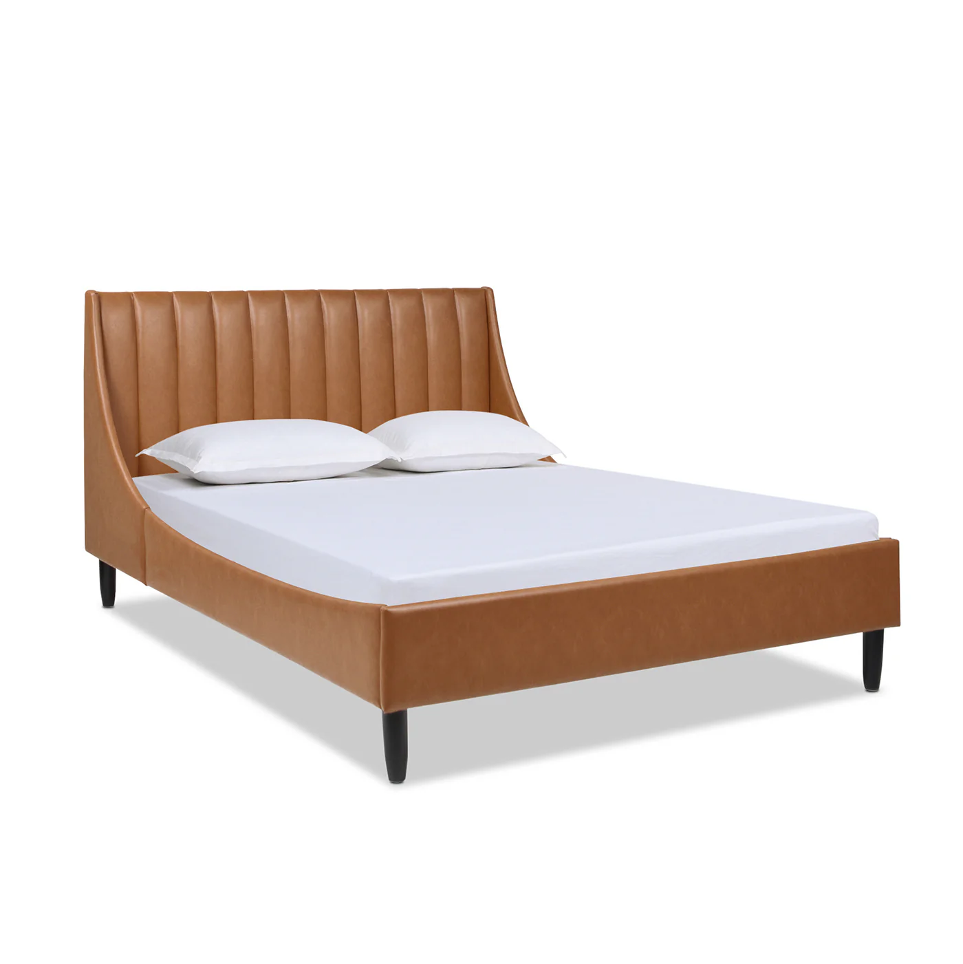 Asphodel Upholstered Platform Bed with Channel Tufted Headboard