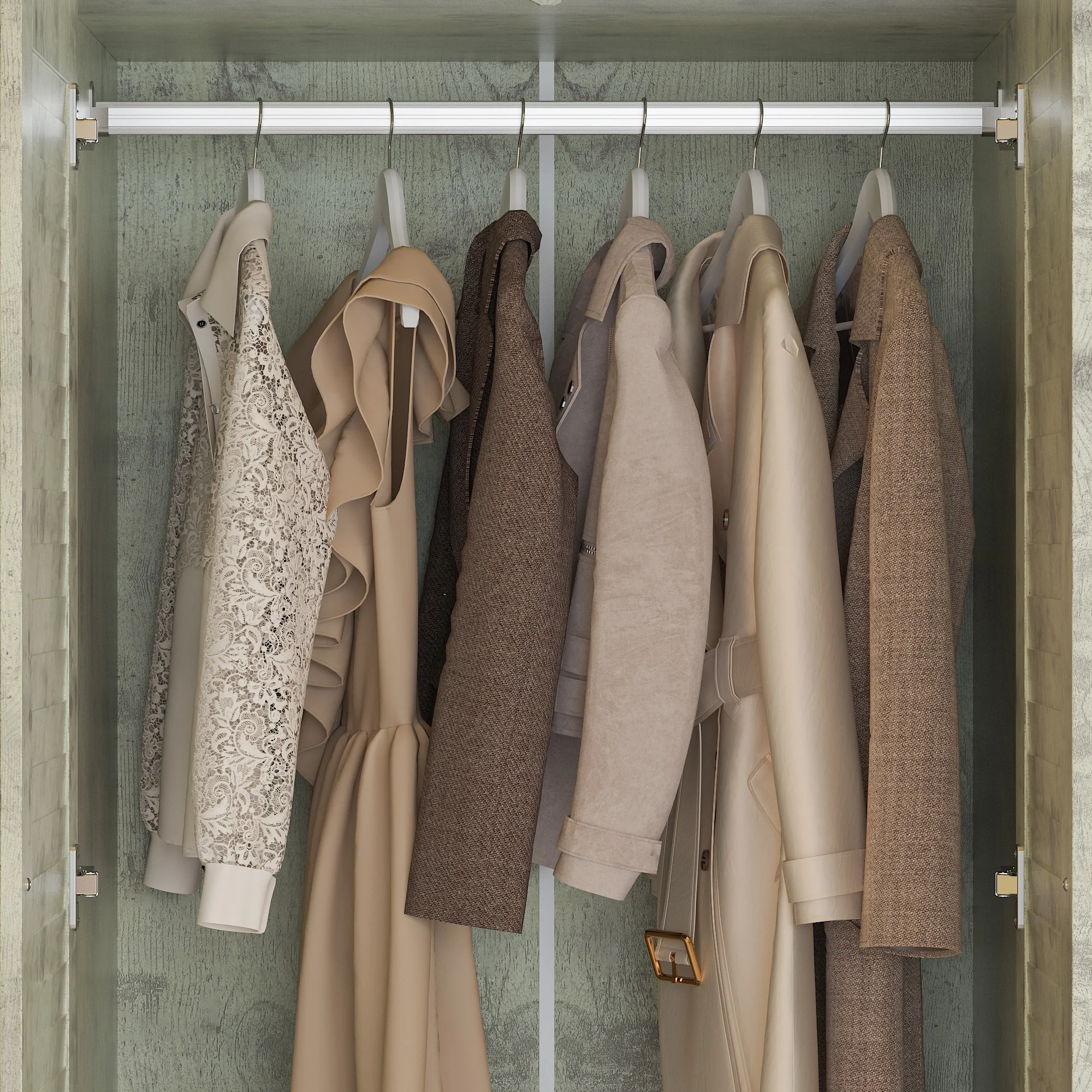 Contemporary Modern Freestanding Wardrobe Armoire Closet, 70