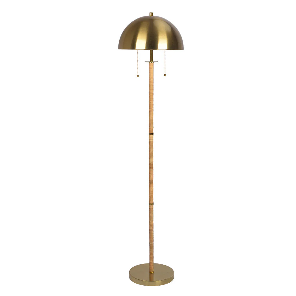 2-Light Floor Lamp with Double OnOff Pull Chain
