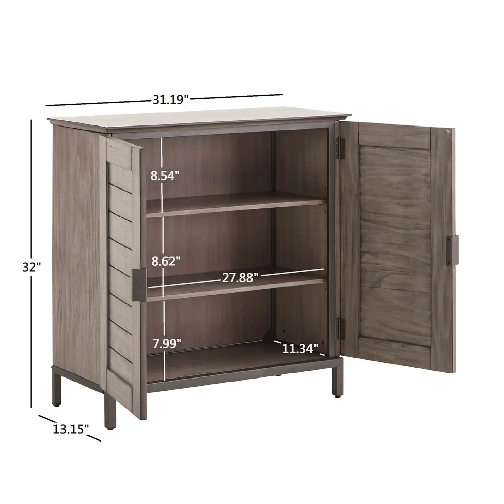 Duke Grey Finish Shoe Storage Cabinet by iNSPIRE Q Classic