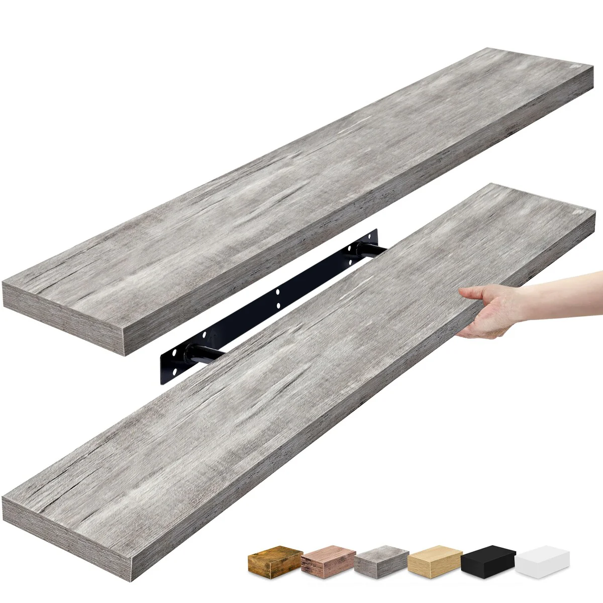 Sorbus Long Floating Shelves for Wall Set of 2 - 35