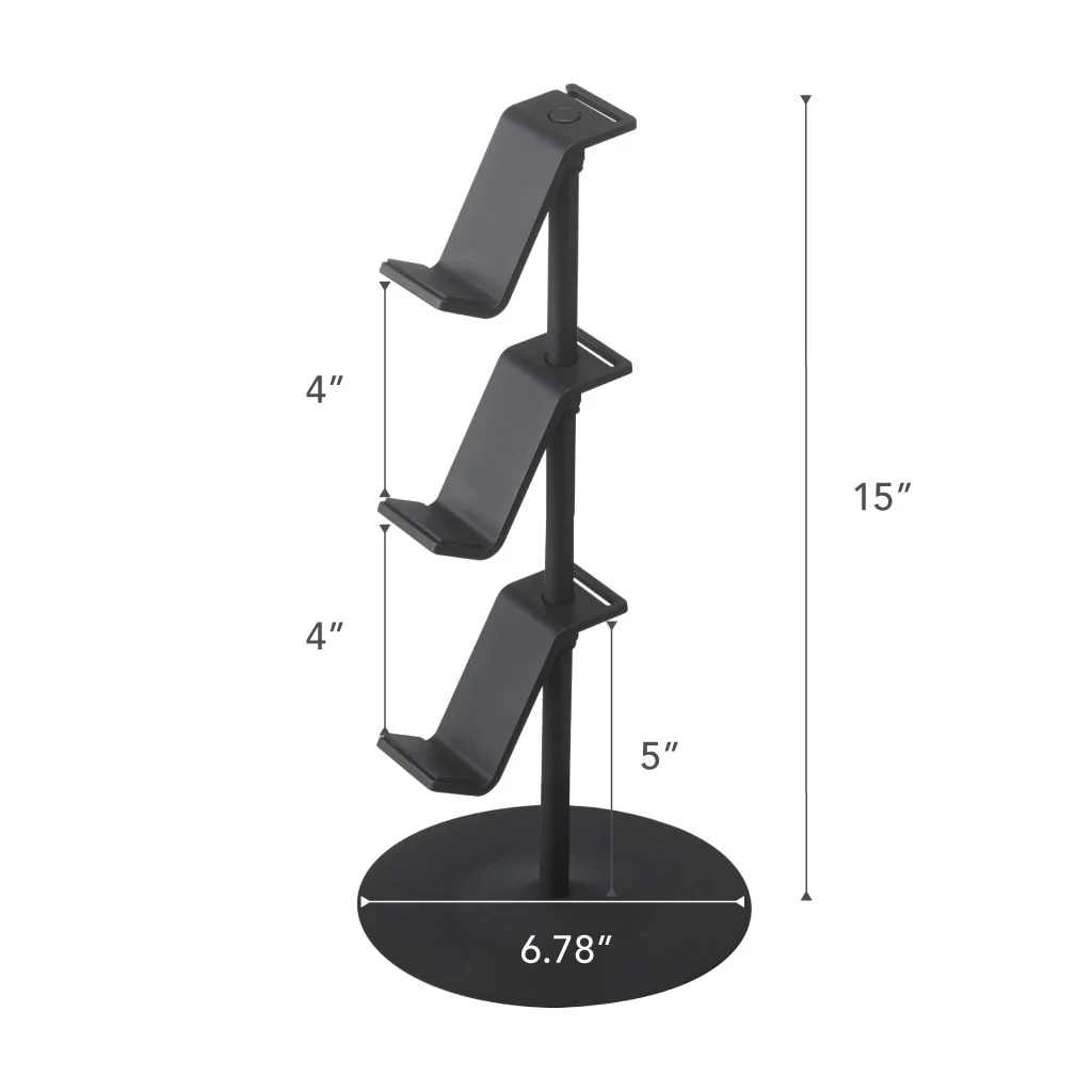 Yamazaki Home Controller Stand, Steel, Adjustable - L 6.69 x W 6.69 x H 15.16 inches