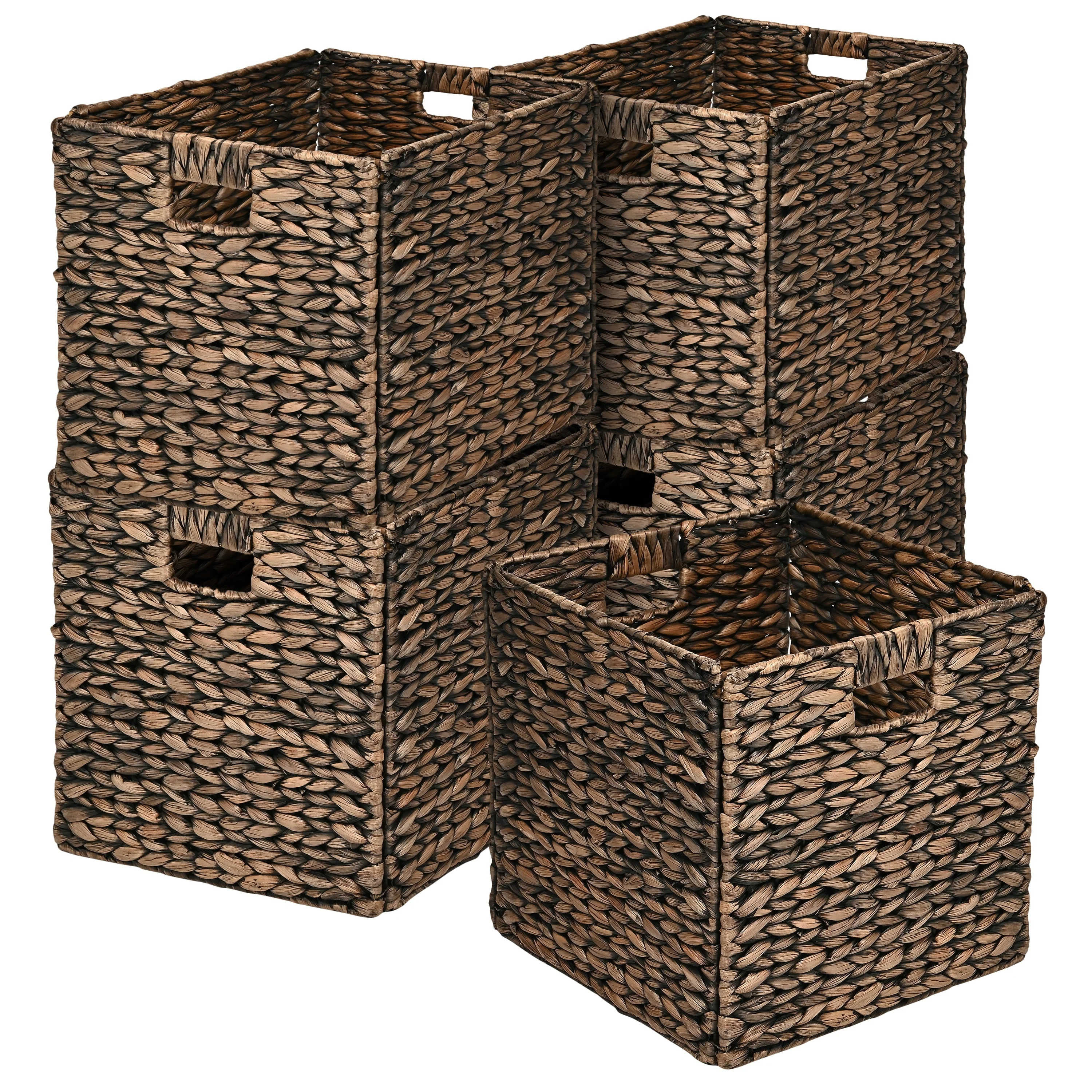 Collapsible Storage Cube Basket with Handles (Set of 5)