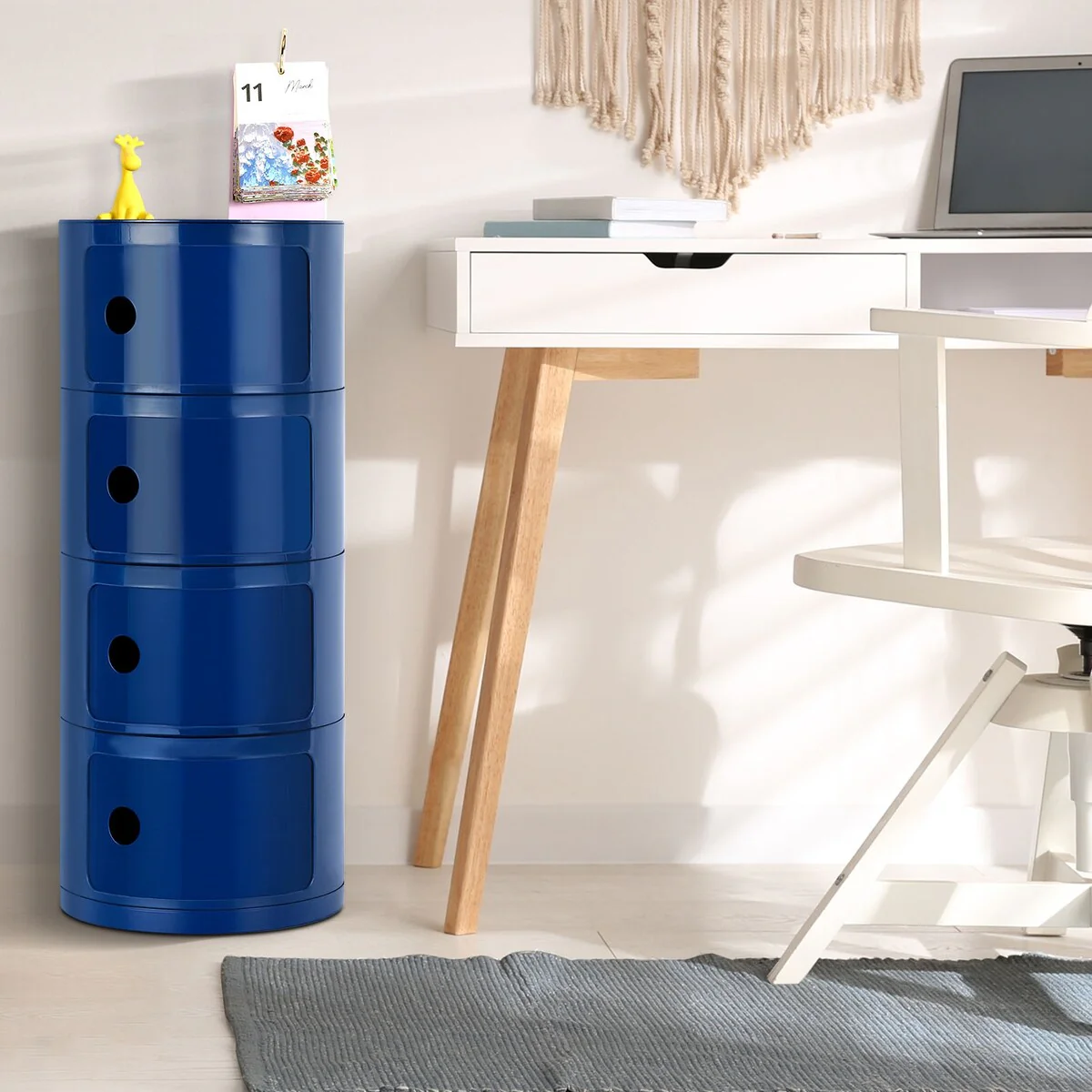 ABS Multifunction Storage Table Stackable Detachable Organizer