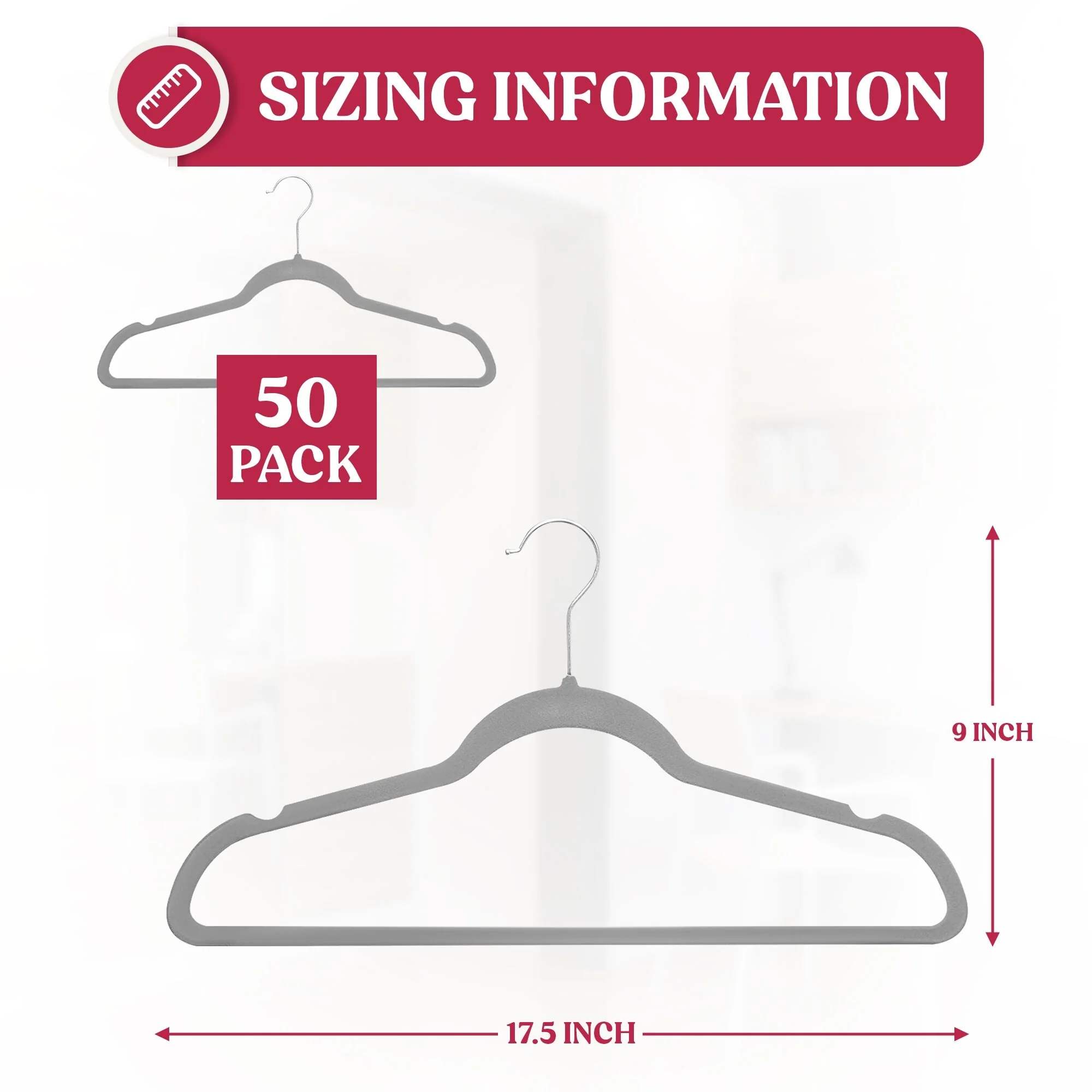 Velvet Hangers Space Saving Non-Slip with Swivel Hooks Cloth Hangers