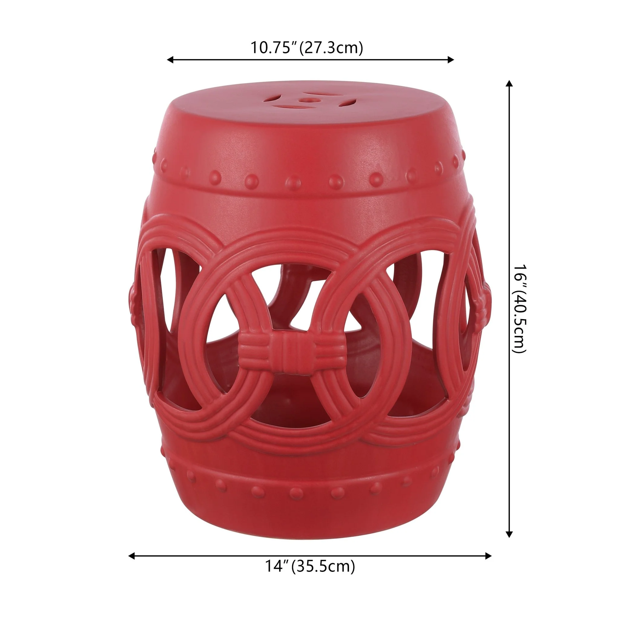 Lucky Chinese Ceramic Drum Garden Stool