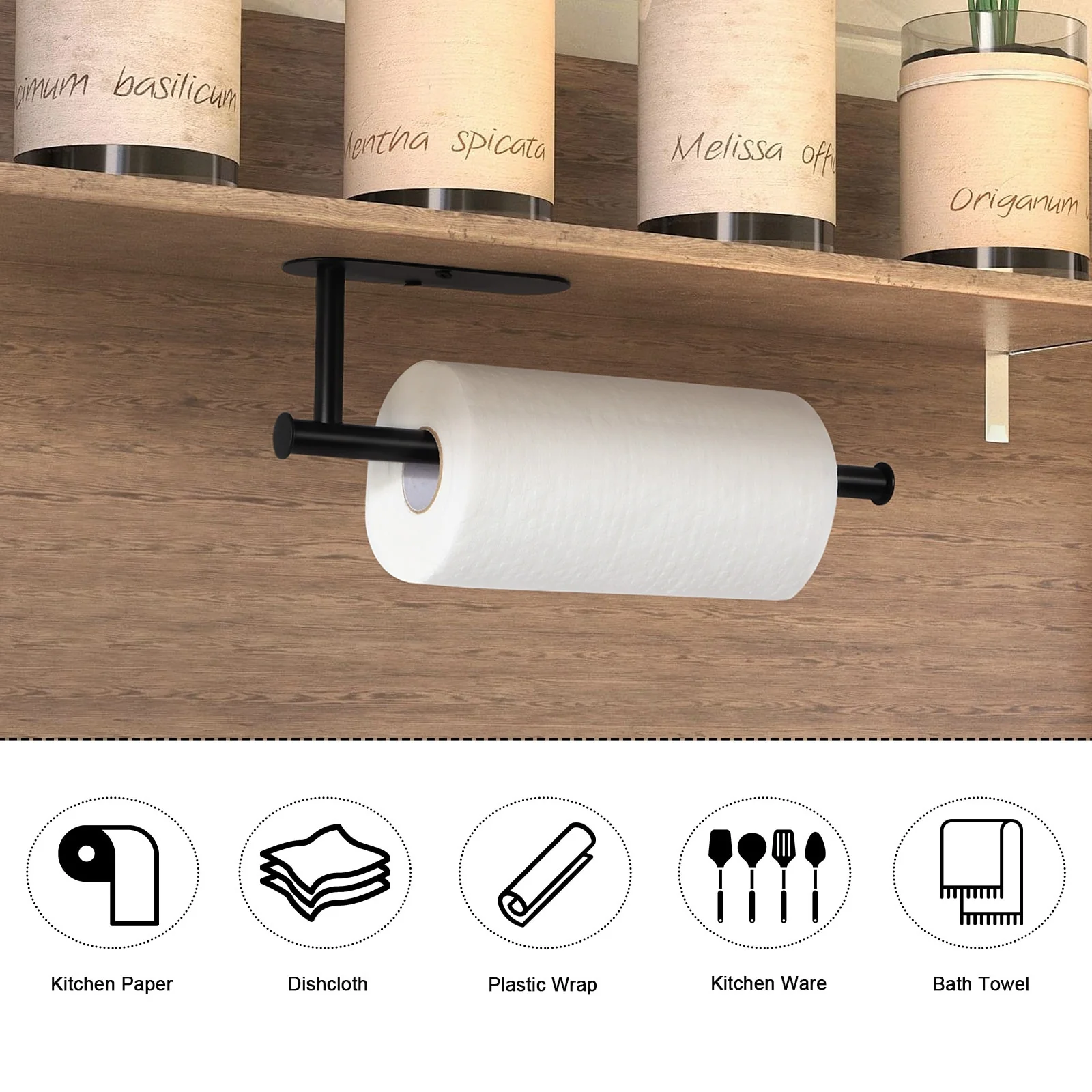 2 Pack Paper Towel Holder Under Cabinet - 2PCS