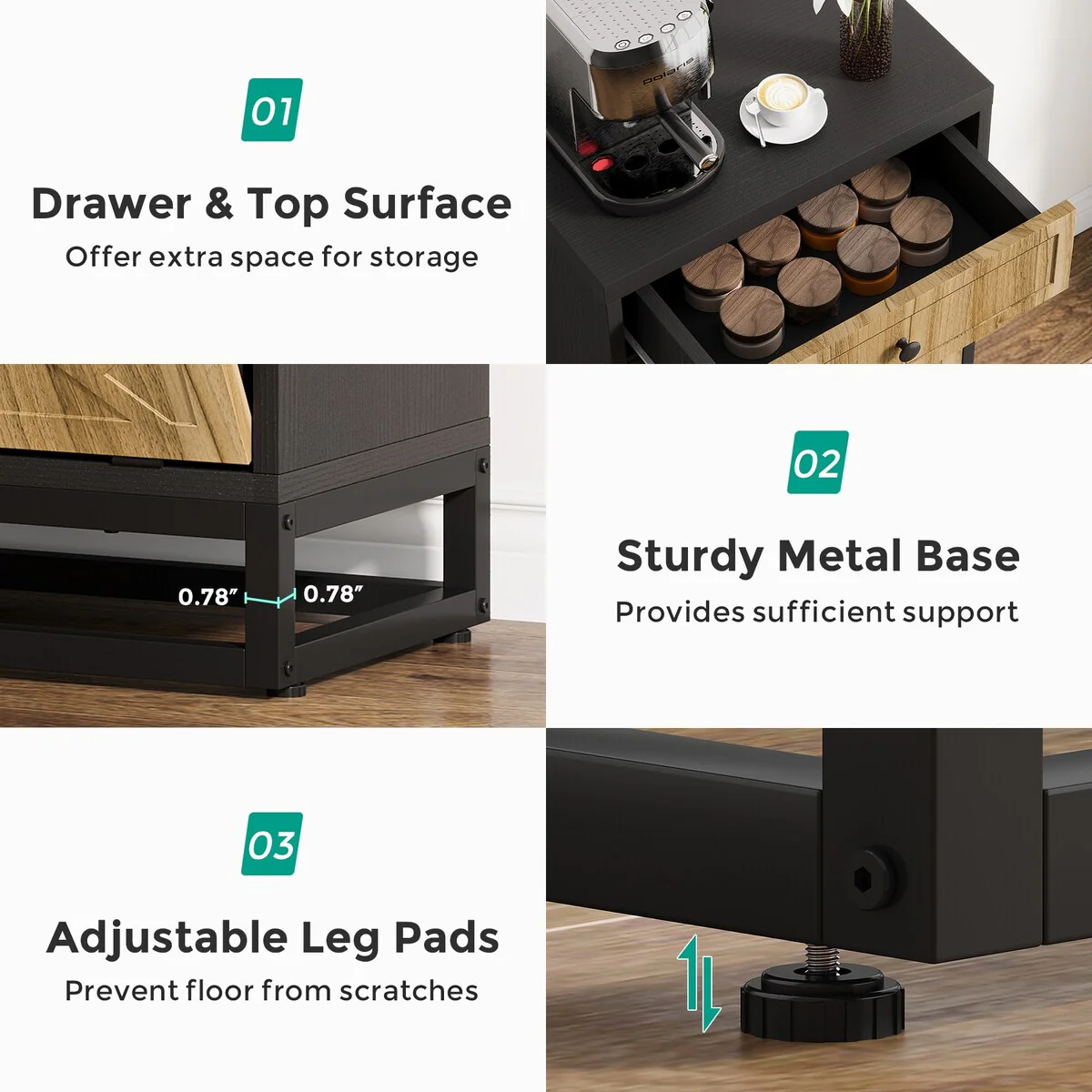 10 Gallon Tilt Out Trash Can Cabinet for Kitchen, Laundry Storage Cabinet