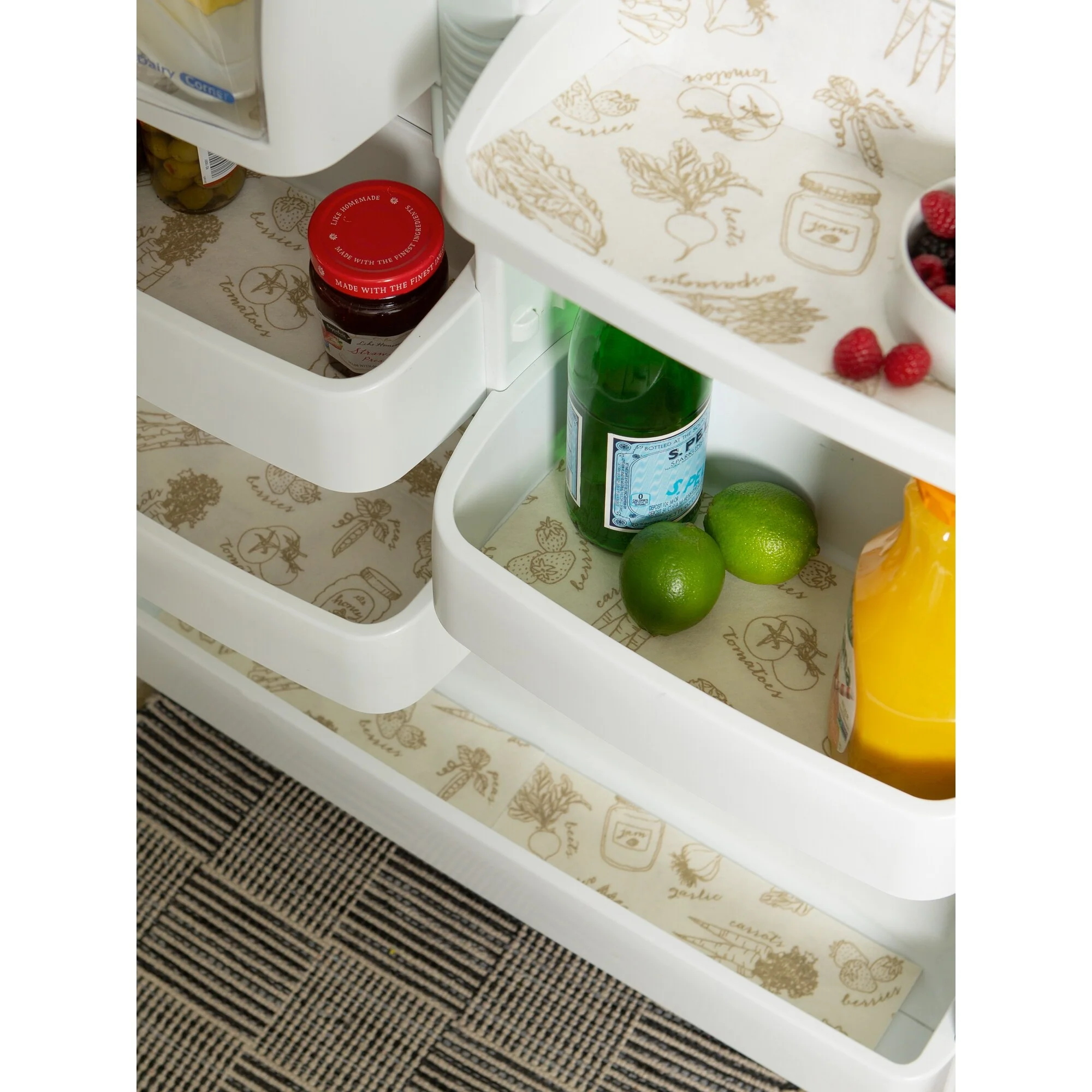 DII Nautical Blue Market Print Fridge Liner (Set of 6)