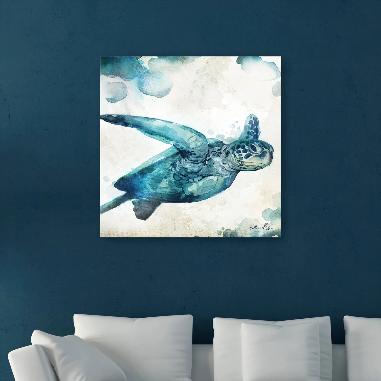 Watercolor Sea Creatures Iii Canvas Giclee Wall Art