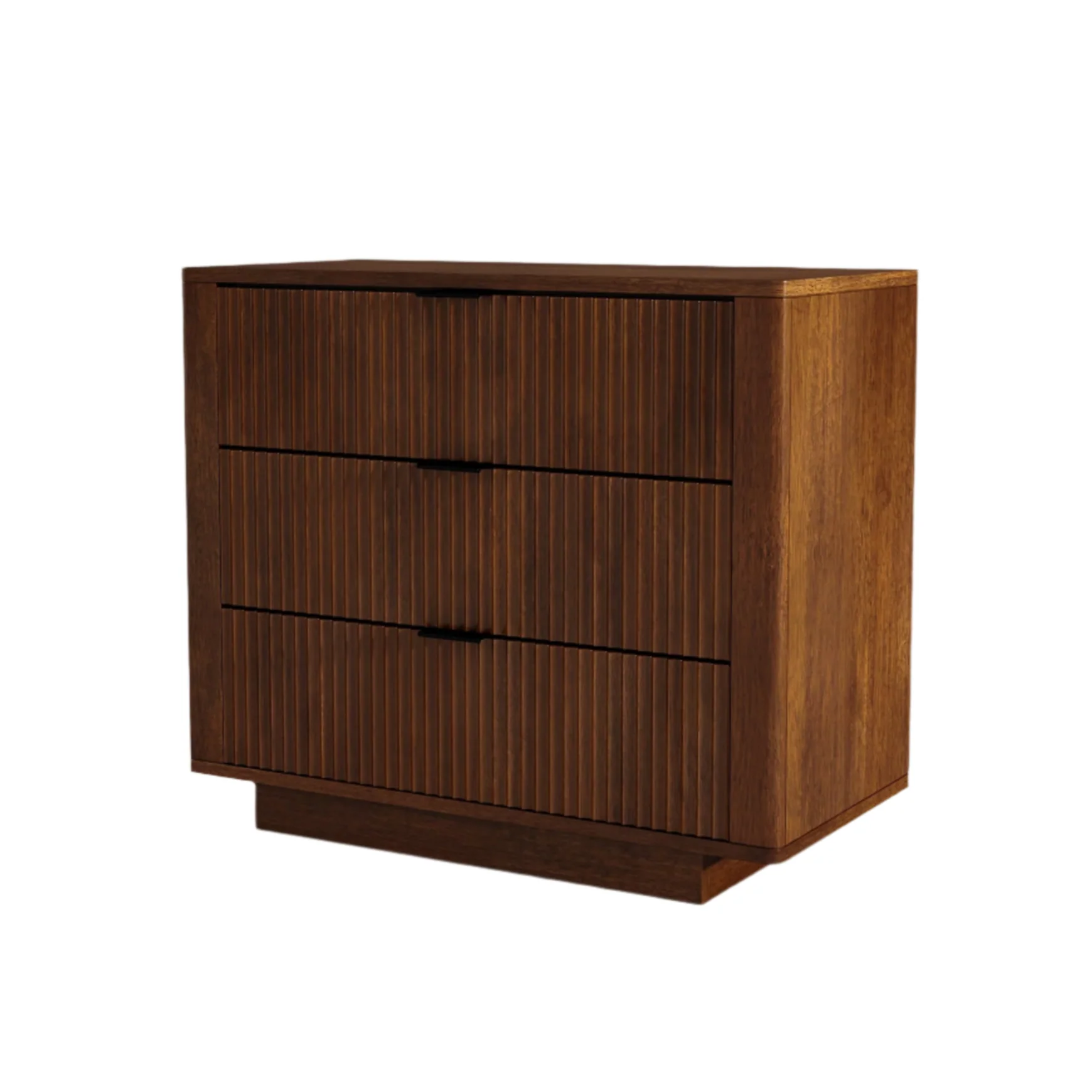 Castaway Nightstand with 3 Drawers and Decorative Knobs