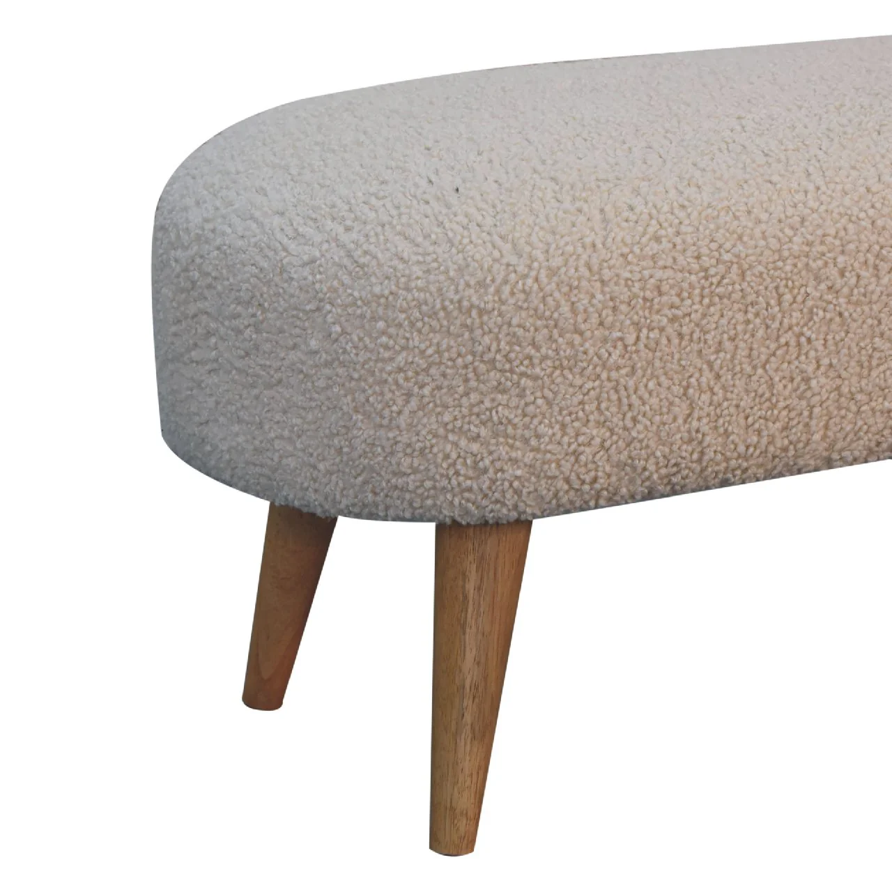 Upholstered Hallway Bench with Wood Legs