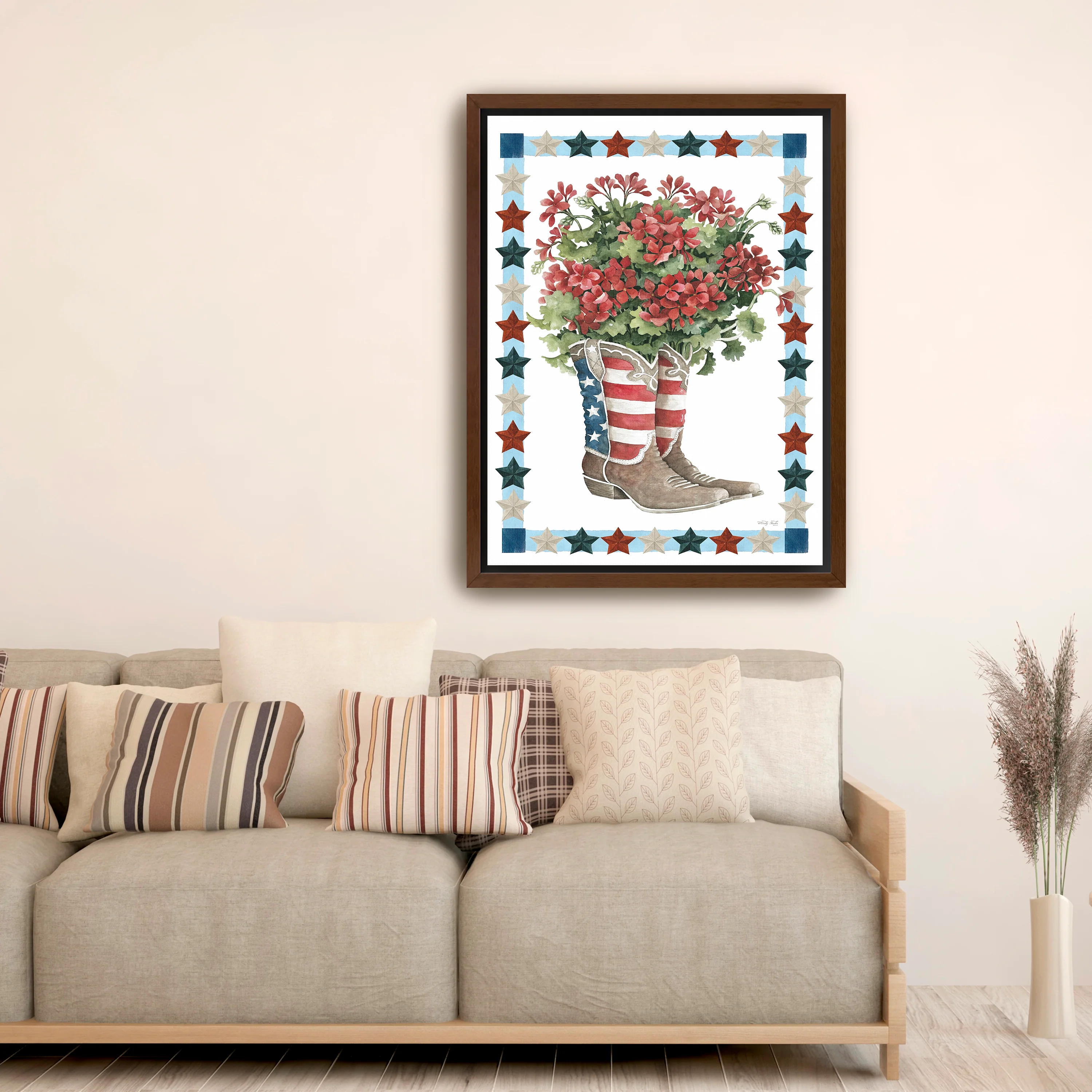 Patriotic Boots Canvas Giclee