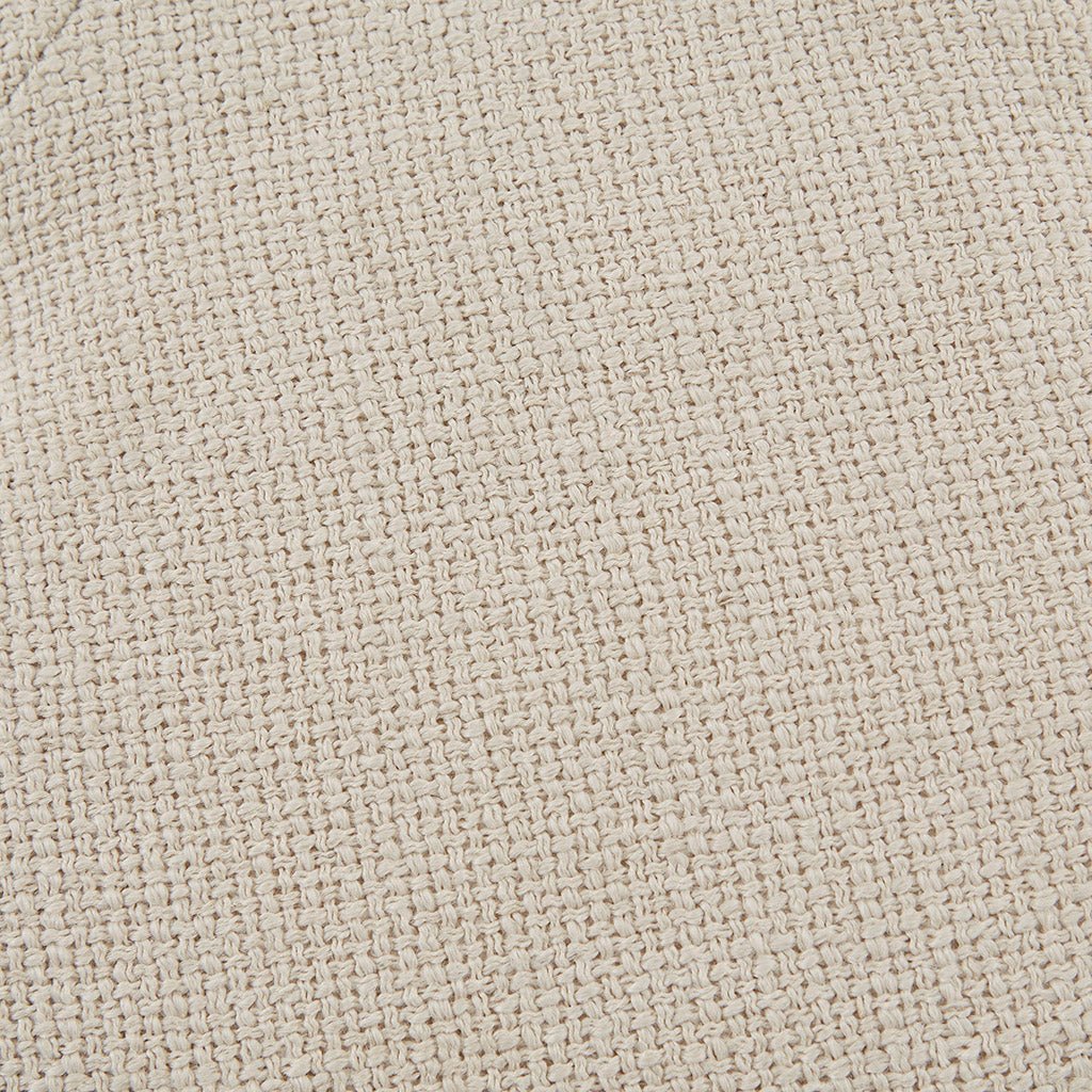 Button Tufted Round Ottoman with Turned Legs