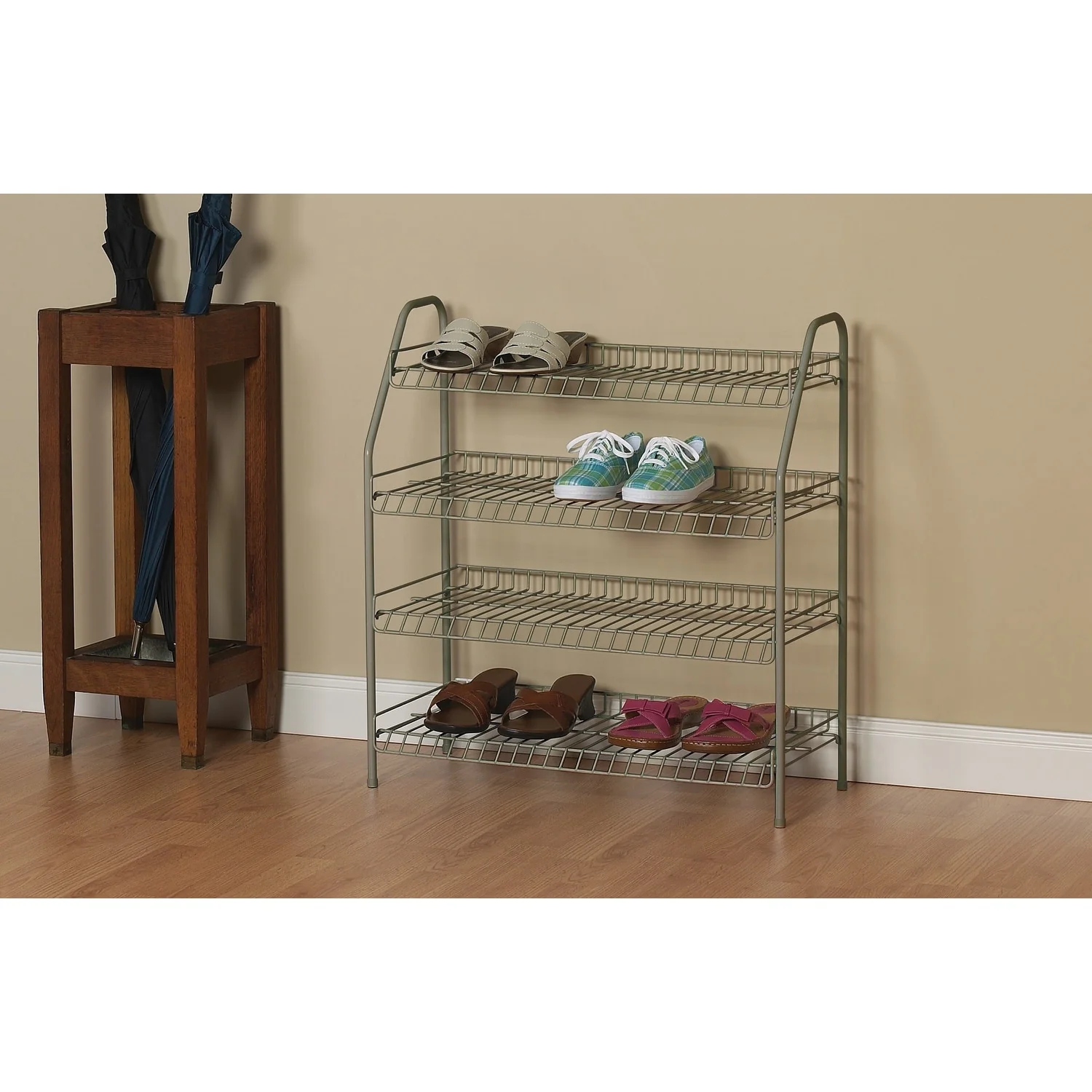 ClosetMaid Steel 4-Tier 12-Pair Freestanding Shoe Rack
