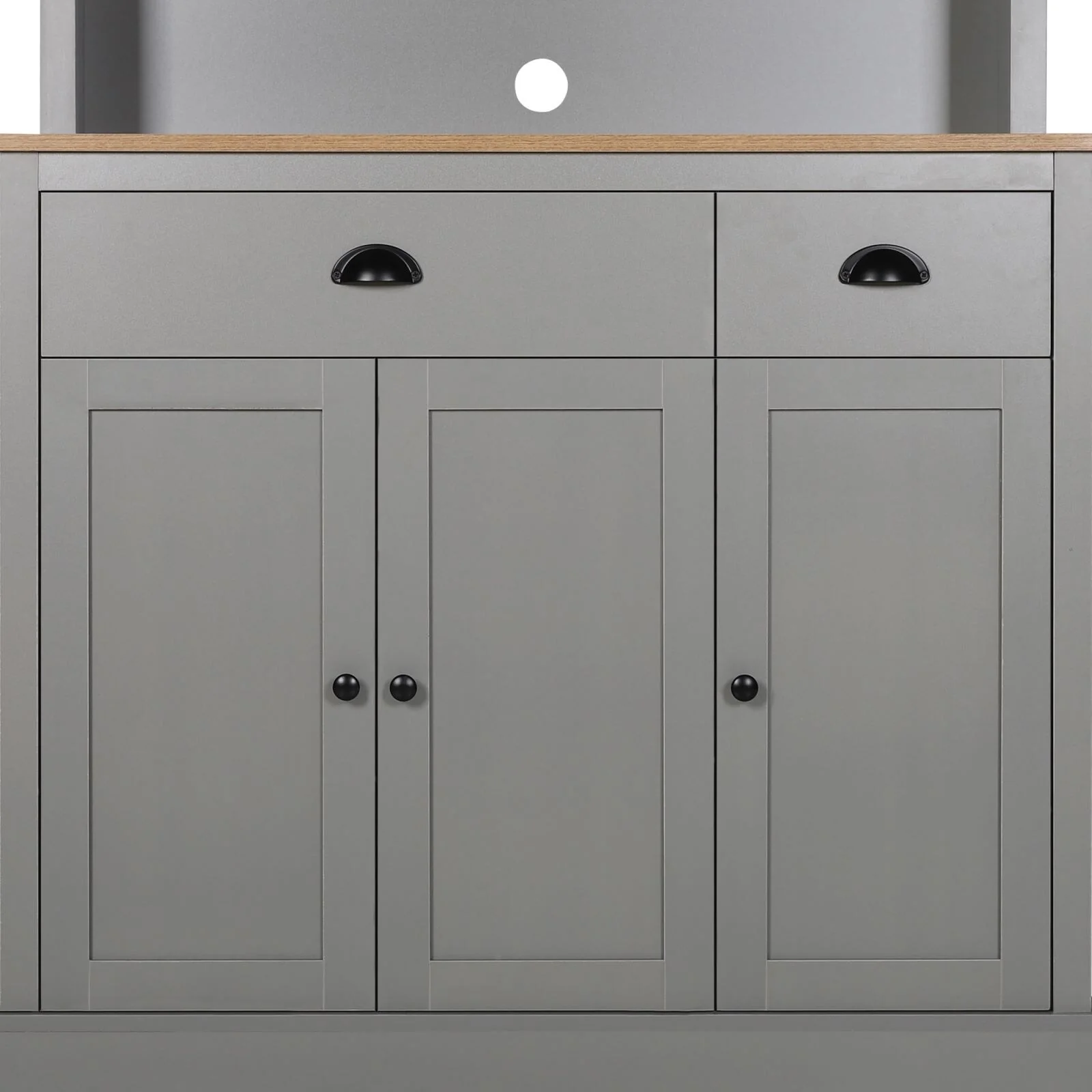 VEIKOUS Pantry Kitchen Cabinet Storage with Microwave Stand and 3 Adjustable Shelves