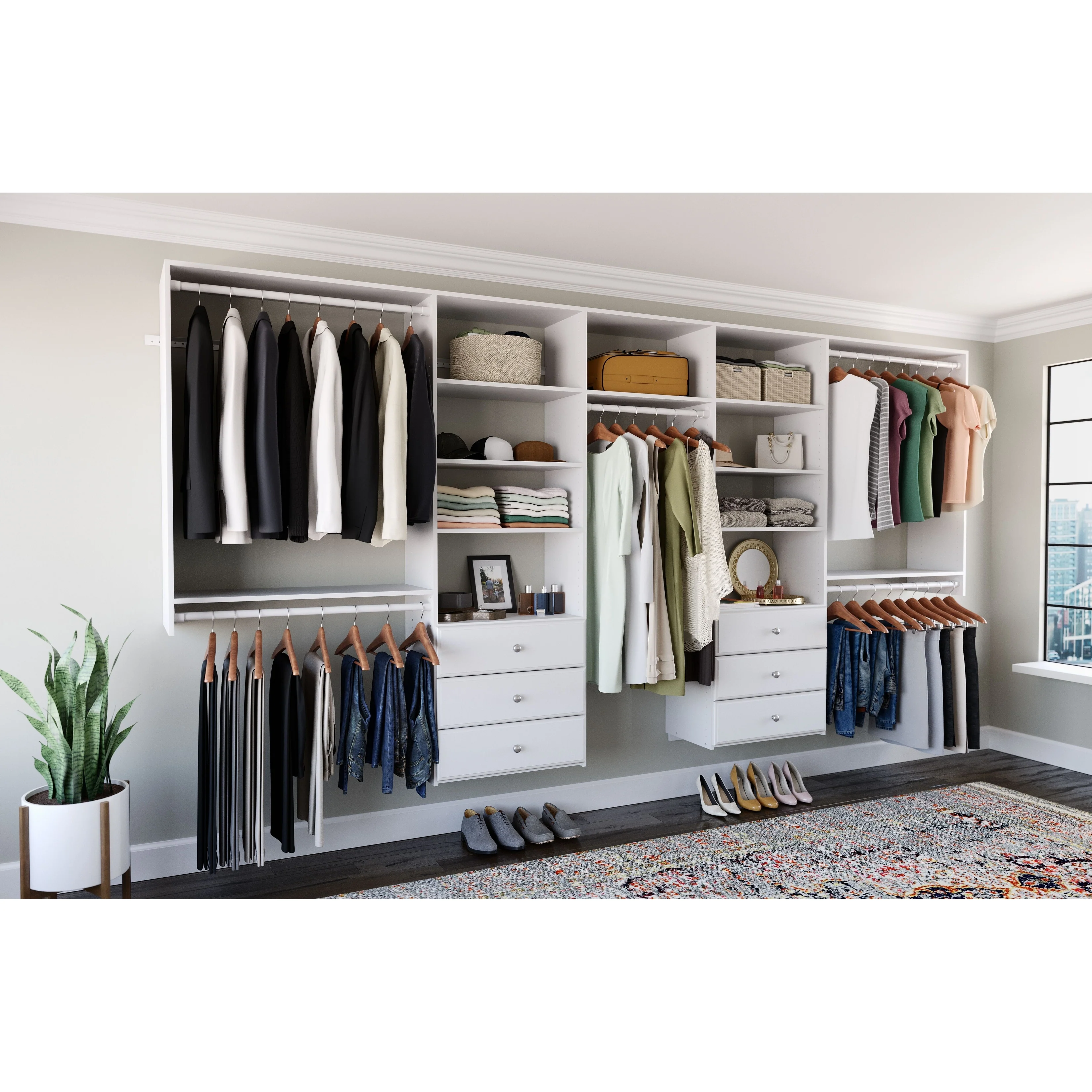 Easy Track 12 Ft. W. Deluxe Laminate Closet Kit
