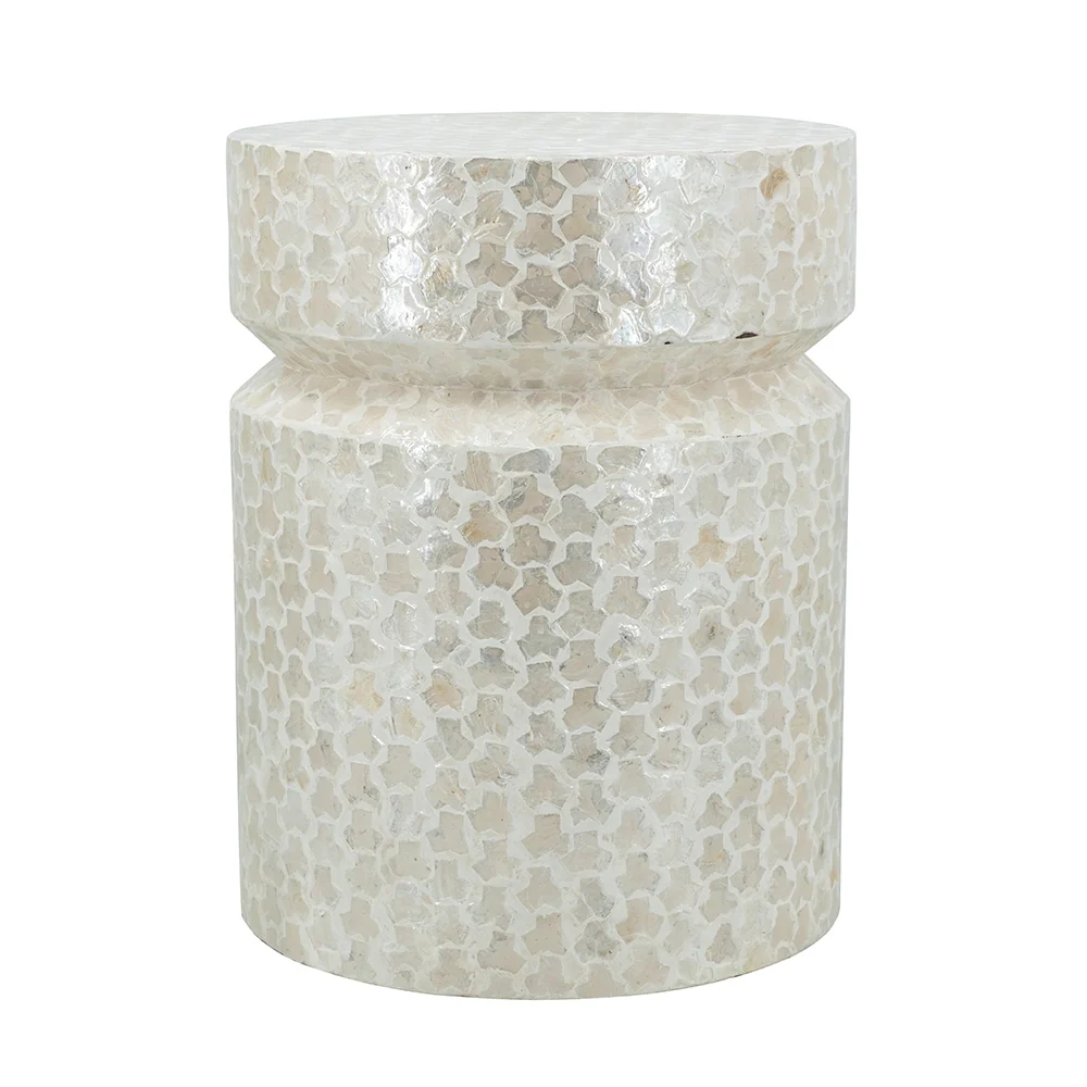Round Capiz Side Table