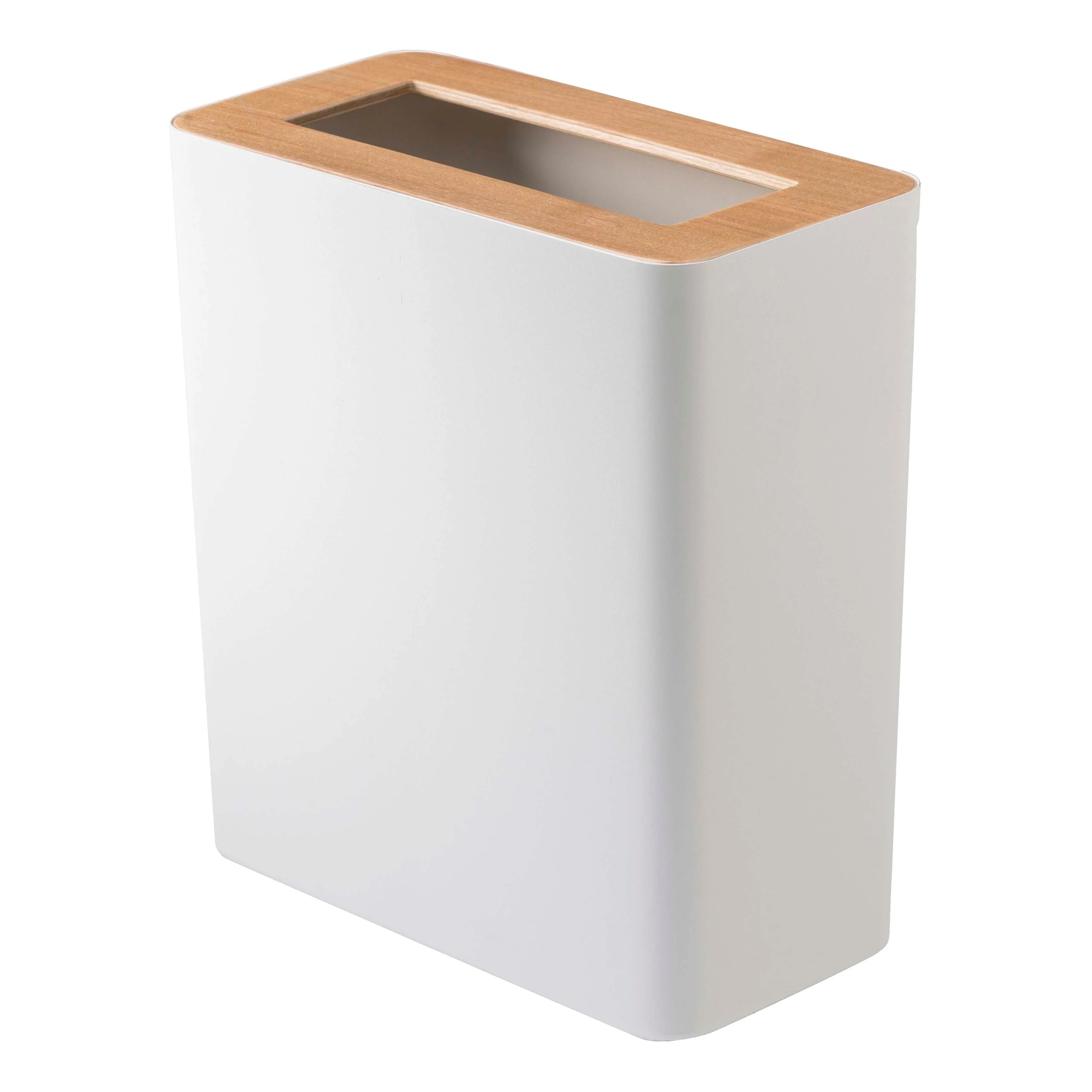 Yamazaki Home Trash Can - Two Styles, Steel & Wood