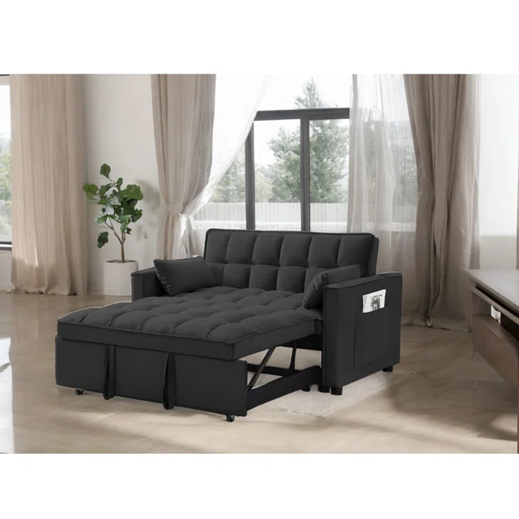 Dameion 55.20'' Velvet Sleeper Sofa