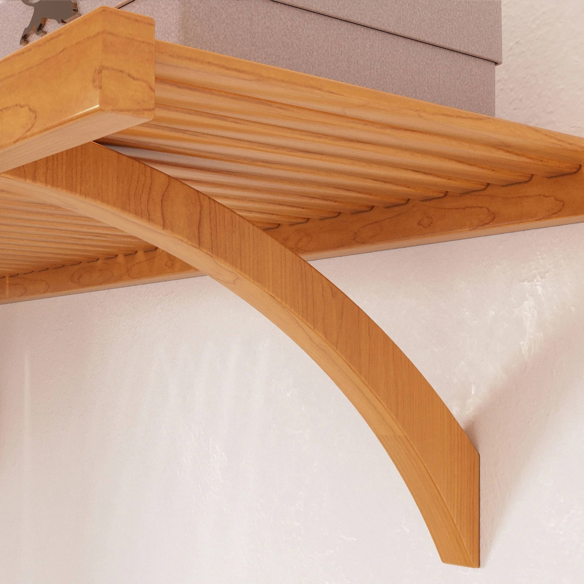 John Louis Home Solid Wood Walk-In Closet System with 3-Drawers Honey Maple