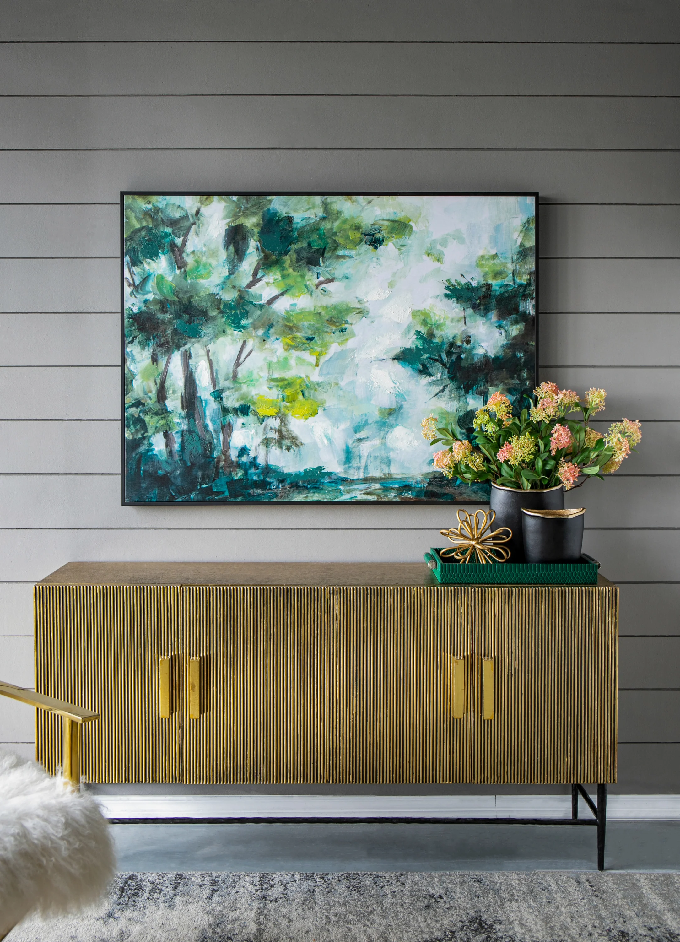 Multicolored Forest Landscape Wall Art