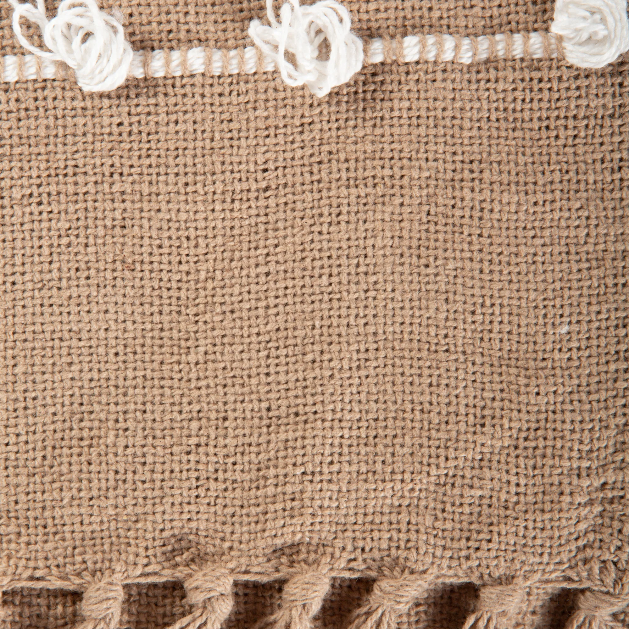 Stone Woven Loop Throw