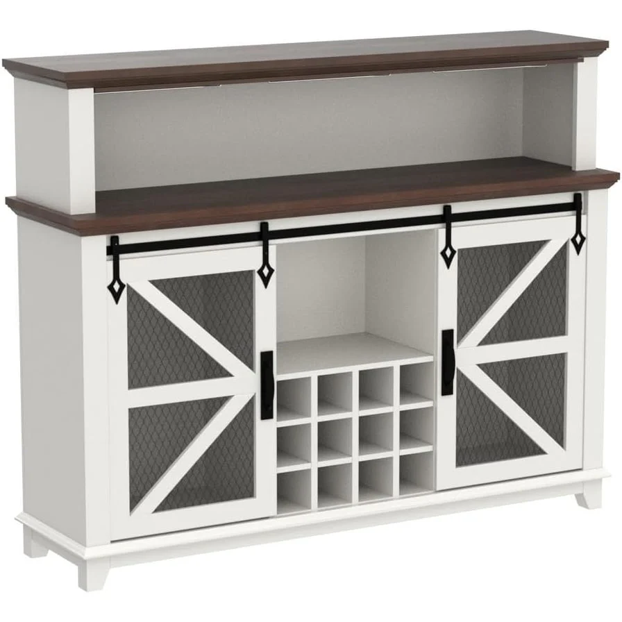 Farmhouse Coffee Bar Cabinet, Wine Bar Cabinet, Kitchen Buffet Cabinet