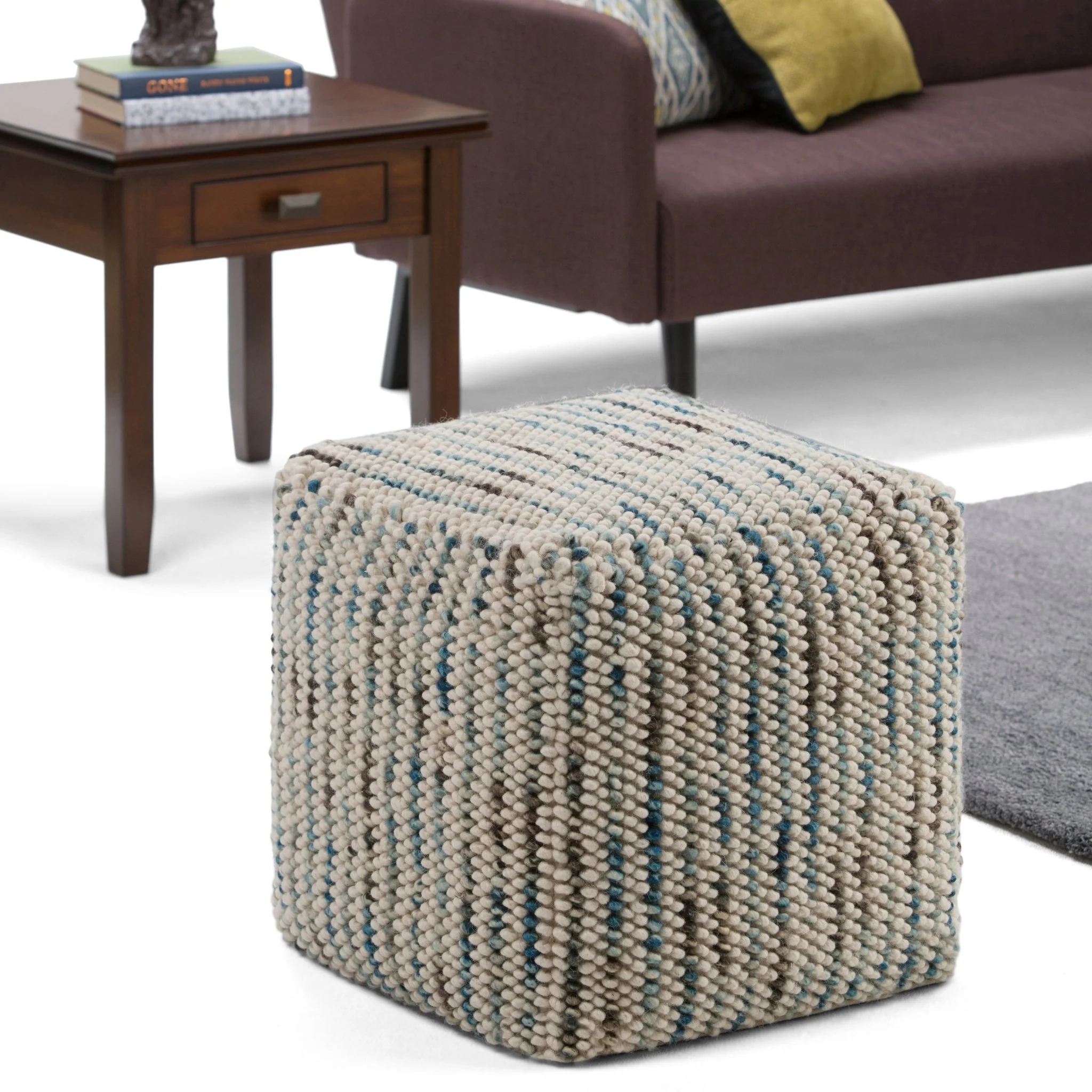Enigmosis Weave Cube Pouf with Zipper