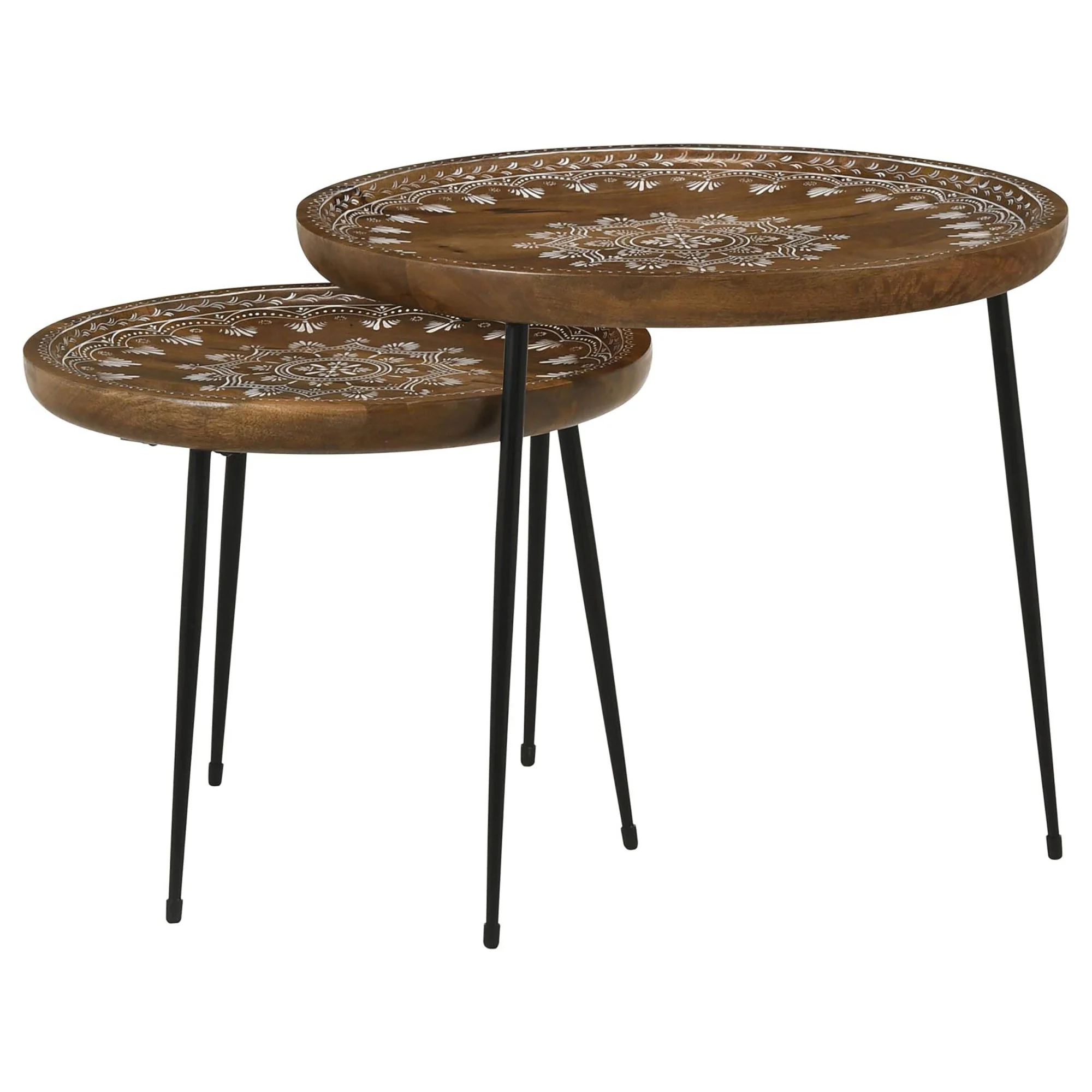2-Piece Nesting Table with Flared Legs
