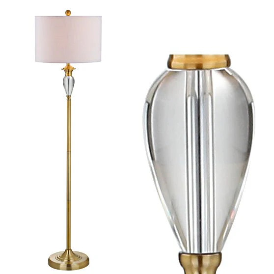 Evelyn Crystal / Metal LED Floor Lamp