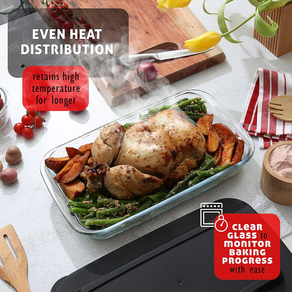 Eatex Baking Lasagna Pans Set with lid