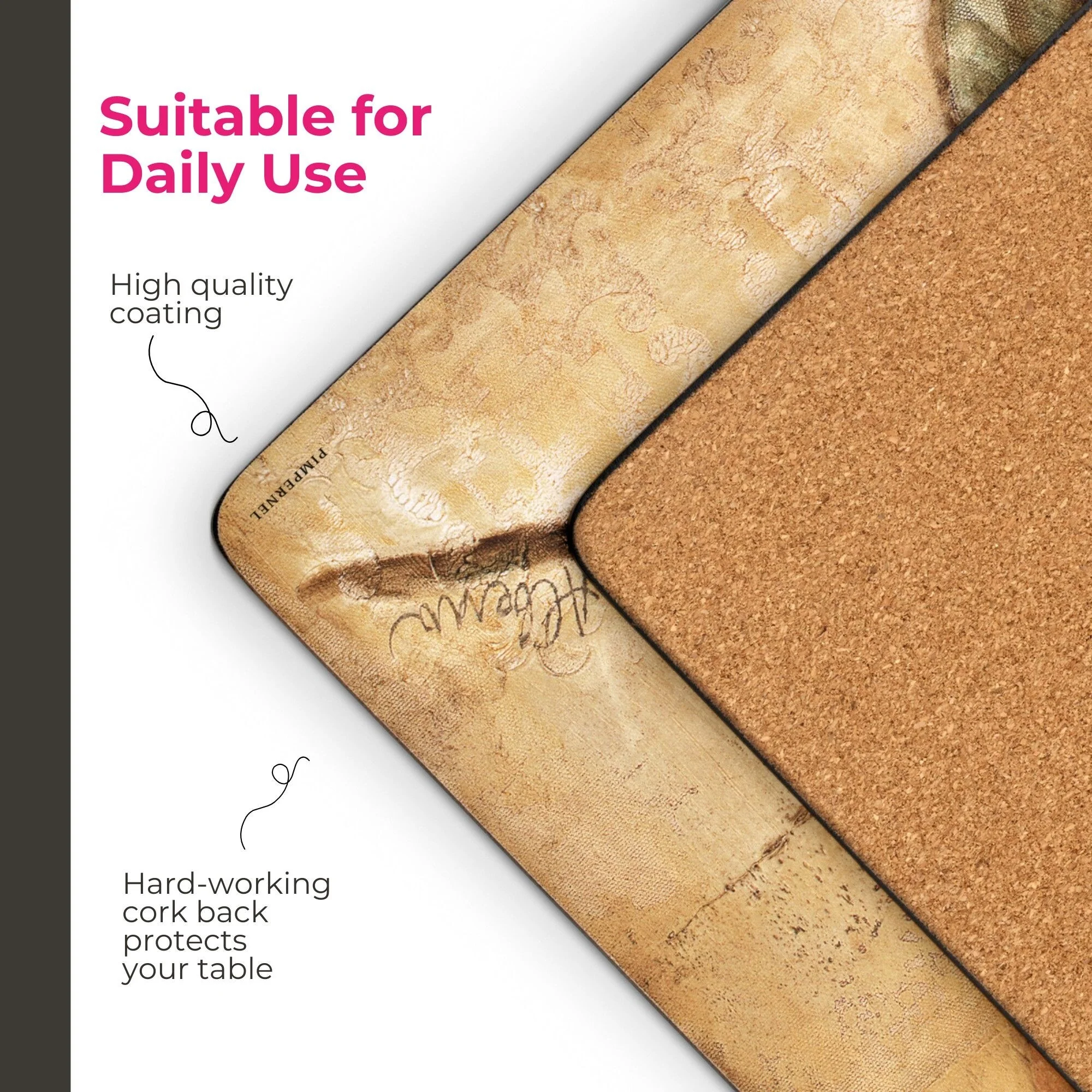 Pimpernel Set of 4 Sugar Magnolia Placemats - 15.7 inches x 11.7 each