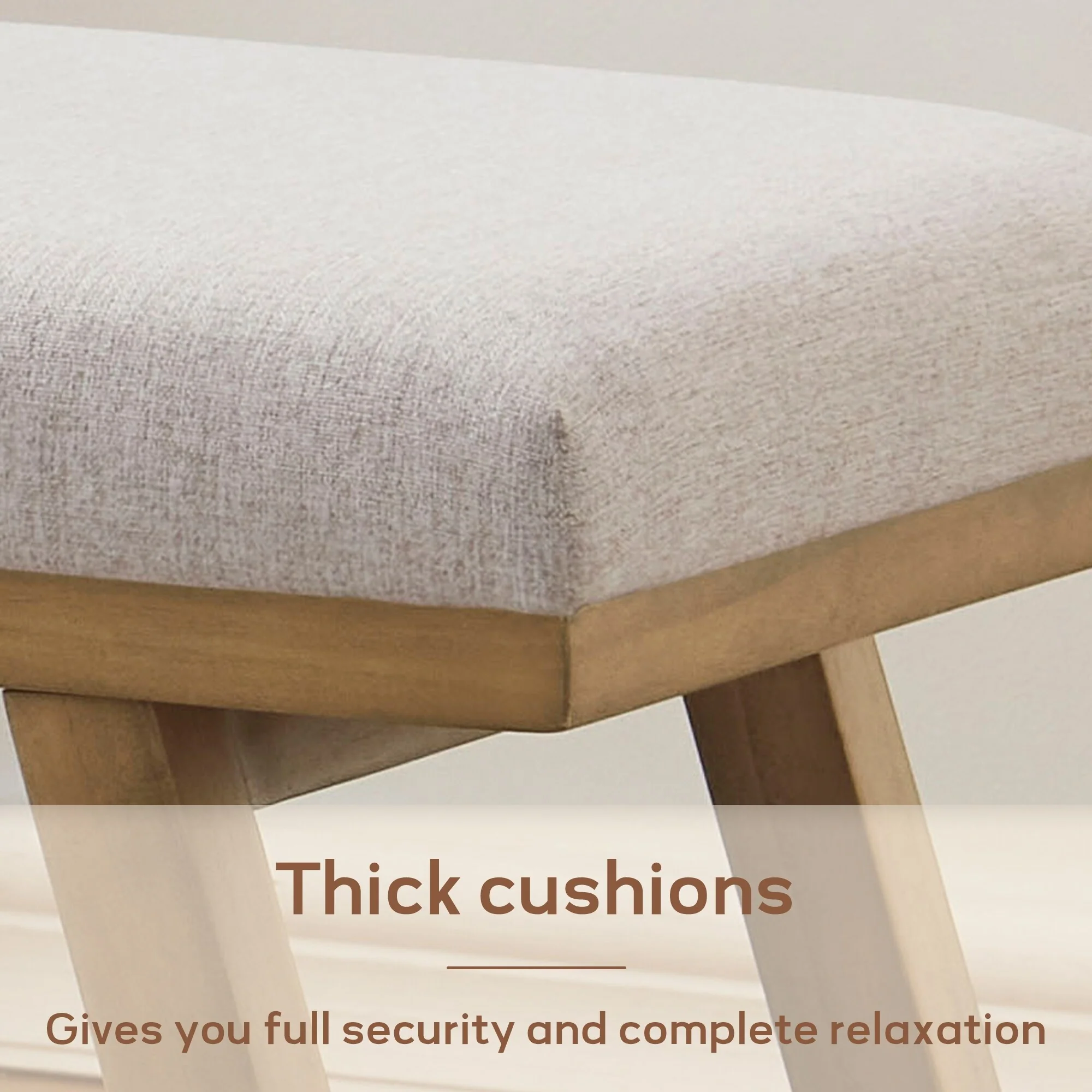 Solid Wood Shoe Bench with Cushion Entryway Shoe Bench