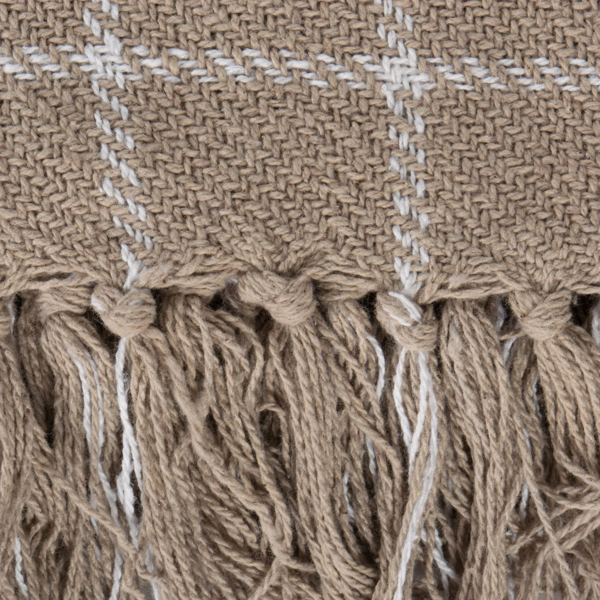 Stone Checked Plaid Throw