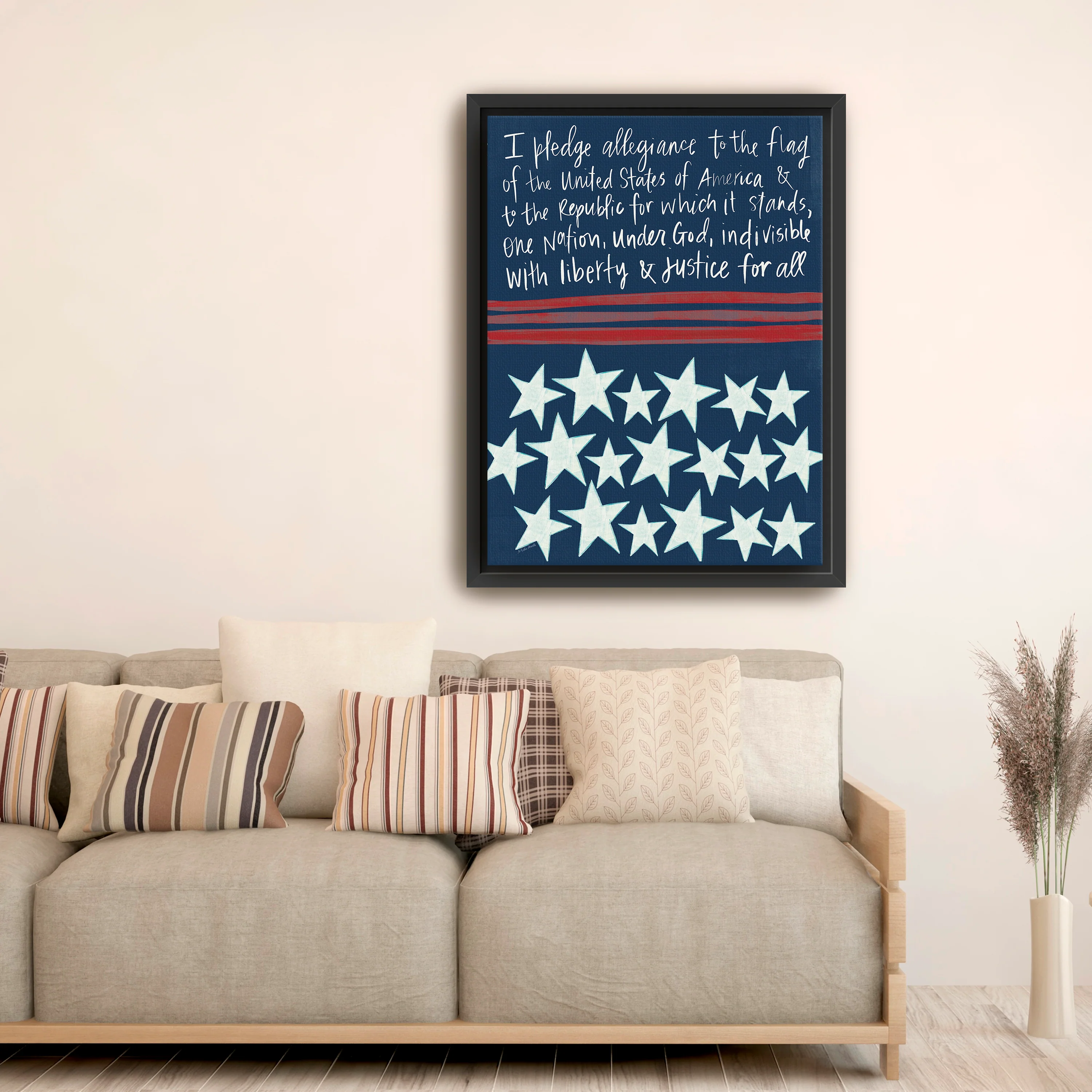 I Pledge the Allegiance to the Flag Canvas Giclee