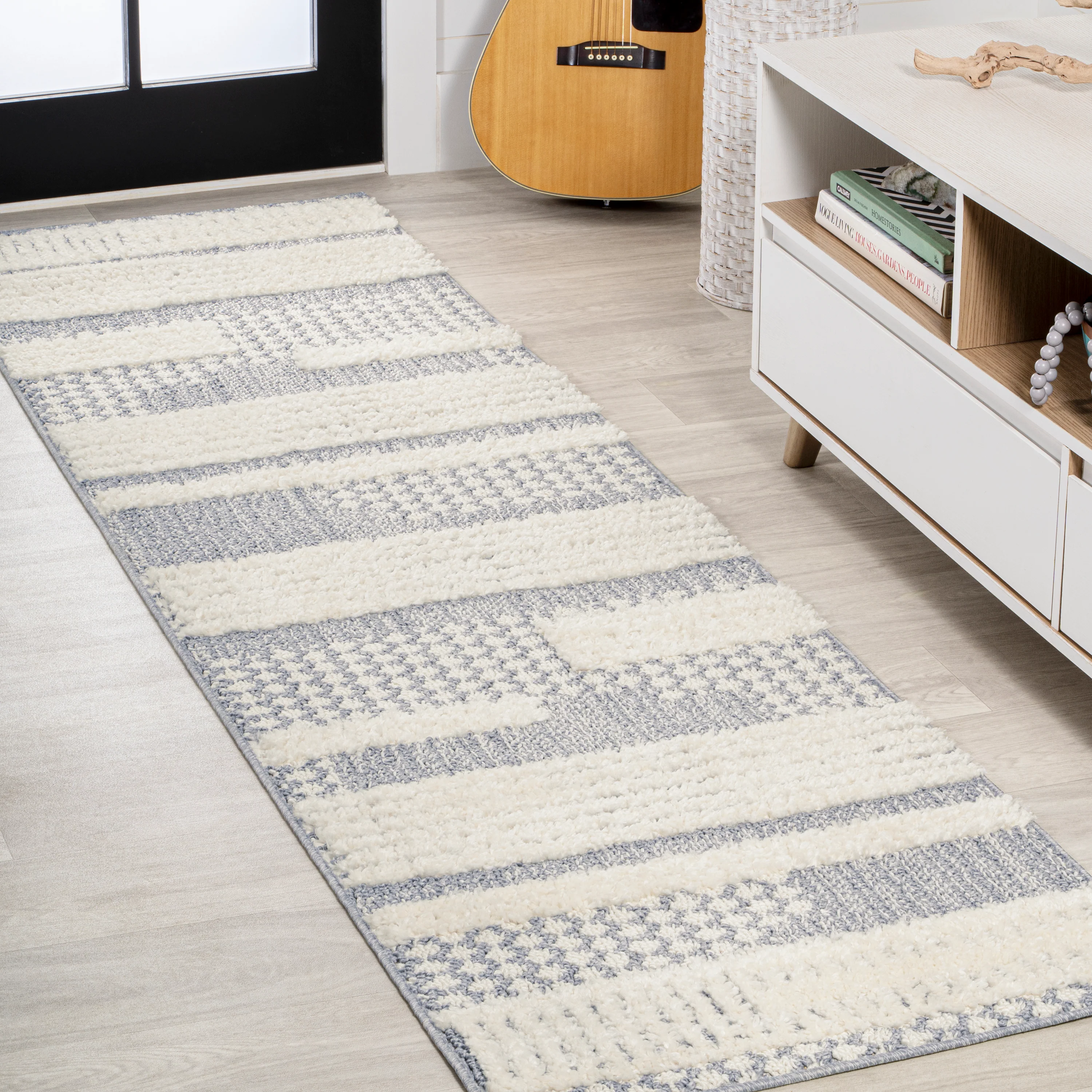 Kerstin Geometric High-Low Area Rug