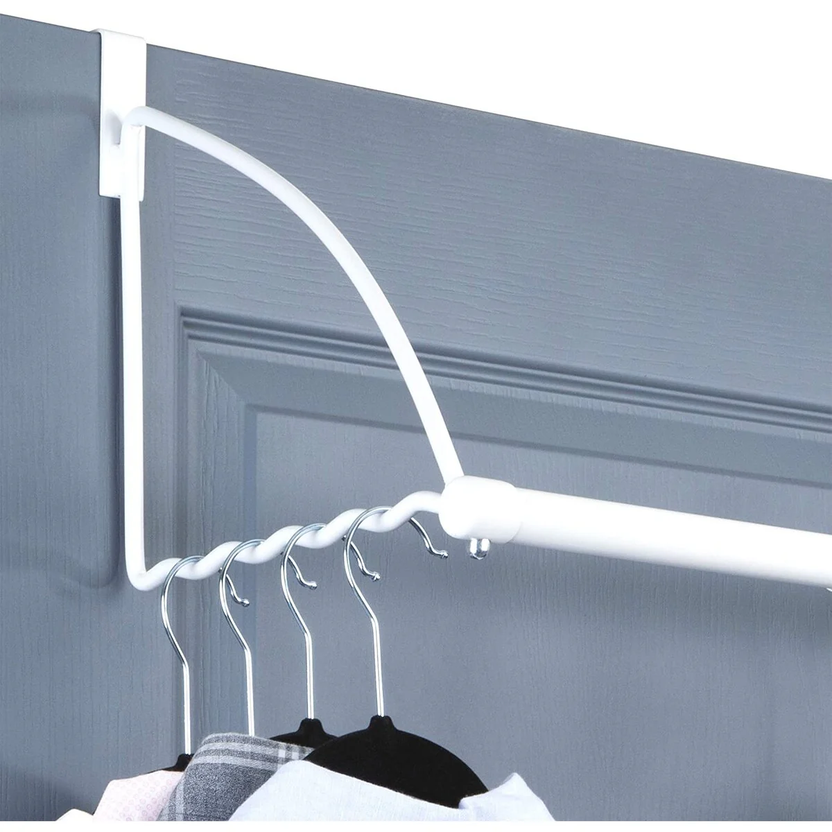 Over the Door Closet Valet with Hanging Bar Expandable 17