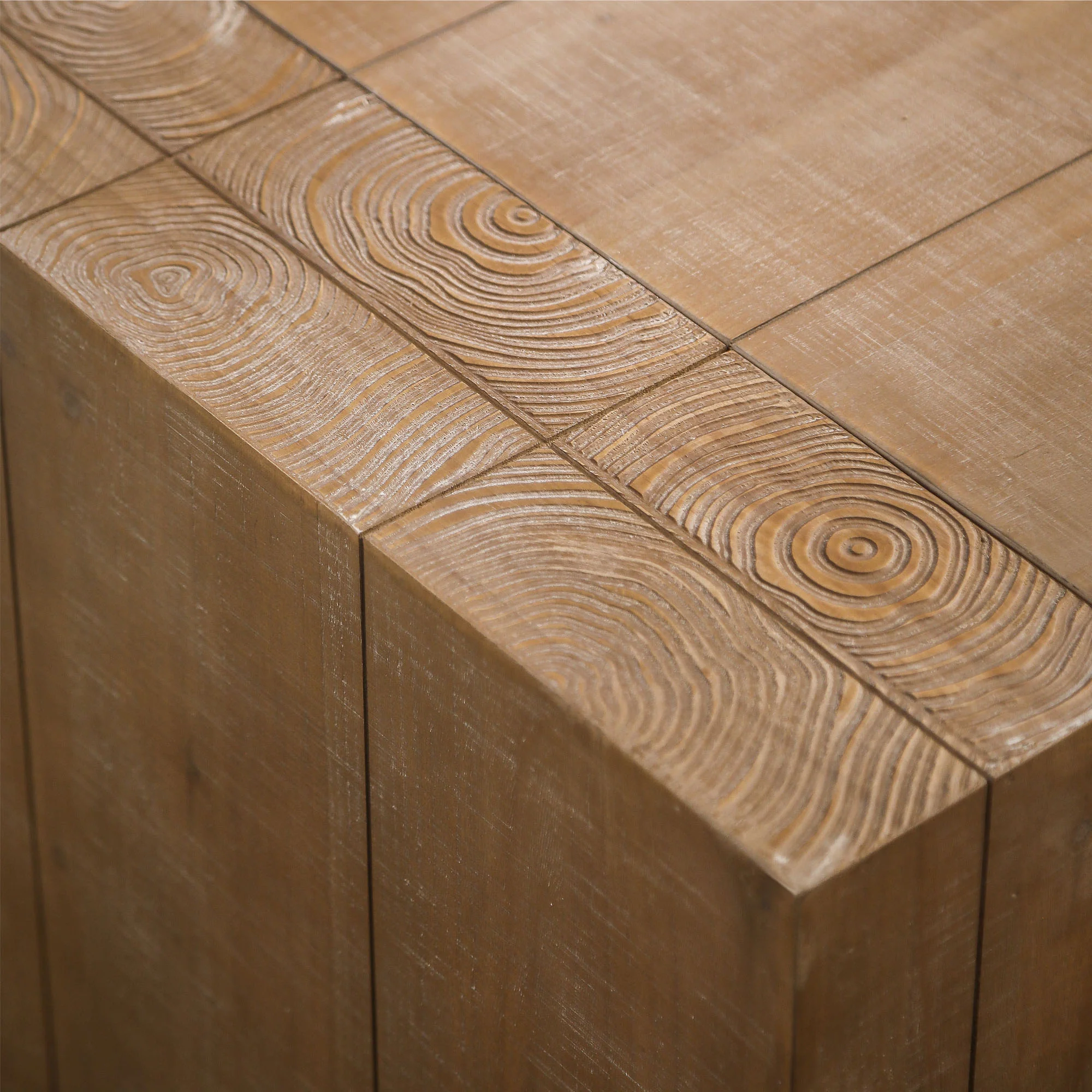 Carrying Rectangular Coffee Table with Wood Frame