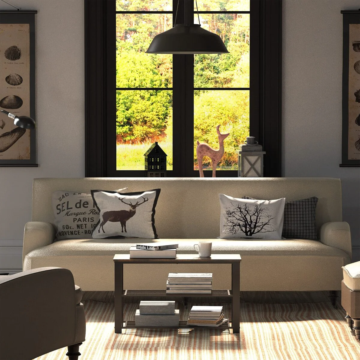 Wood Top Shoe Storage Bench for Entryway, Rustic Brown