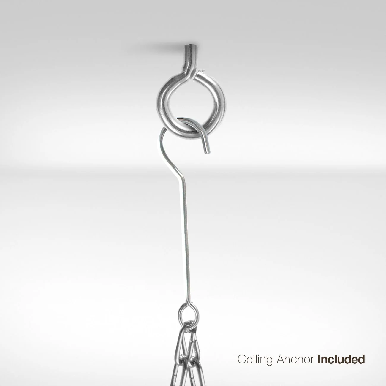 Ceiling mounted Pot Rack with Hooks - Chrome