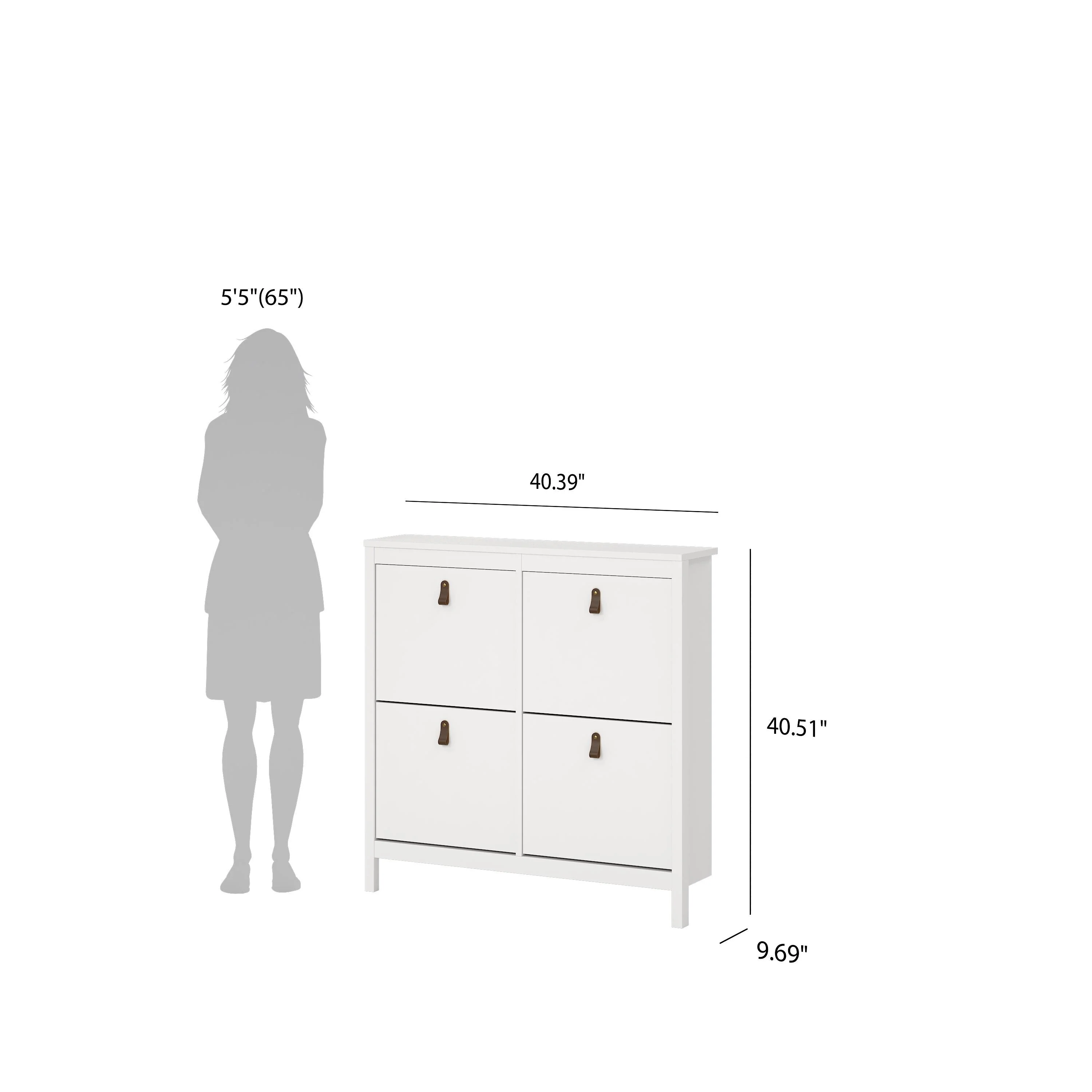 Porch & Den Madrid 4-Drawer Shoe Cabinet