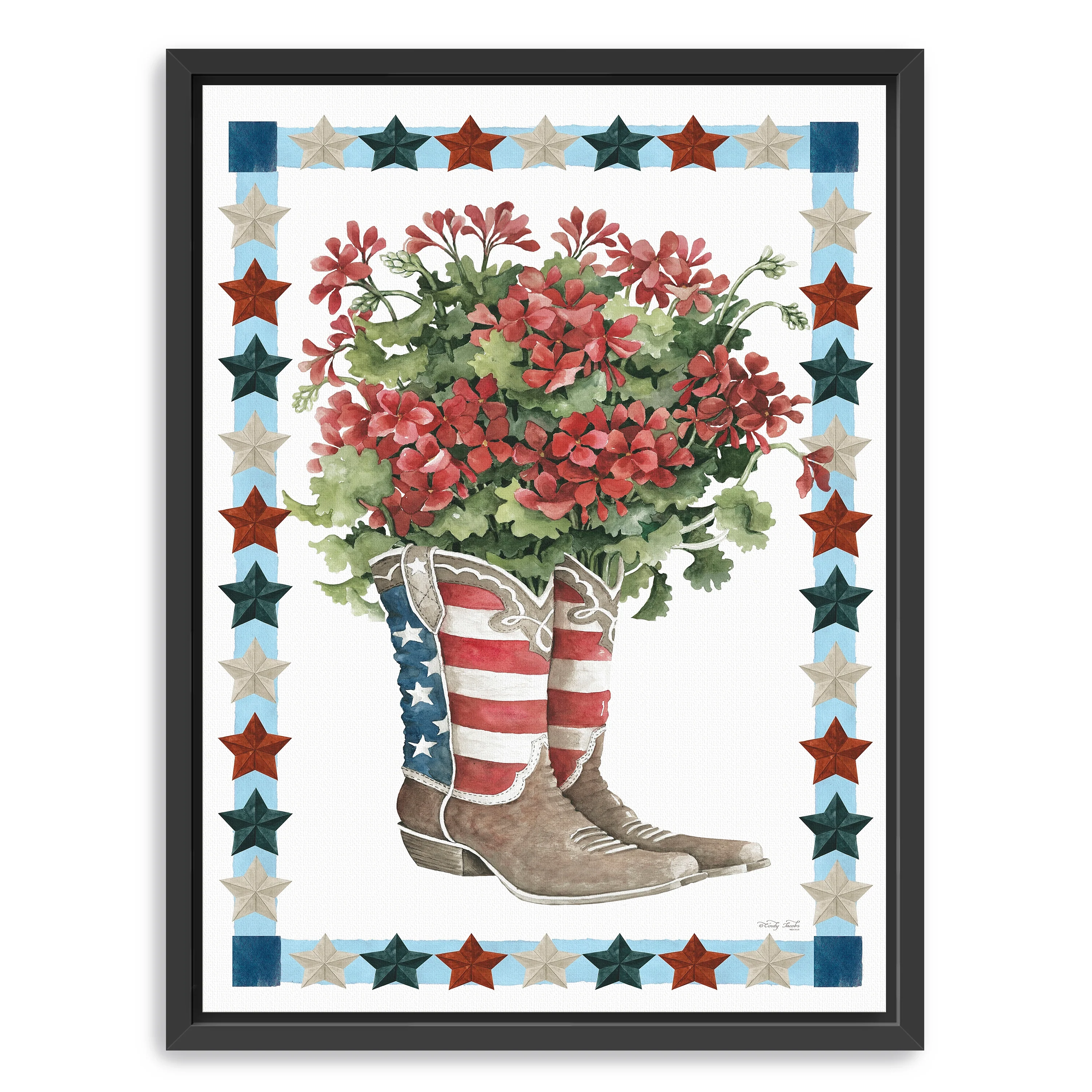 Patriotic Boots Canvas Giclee
