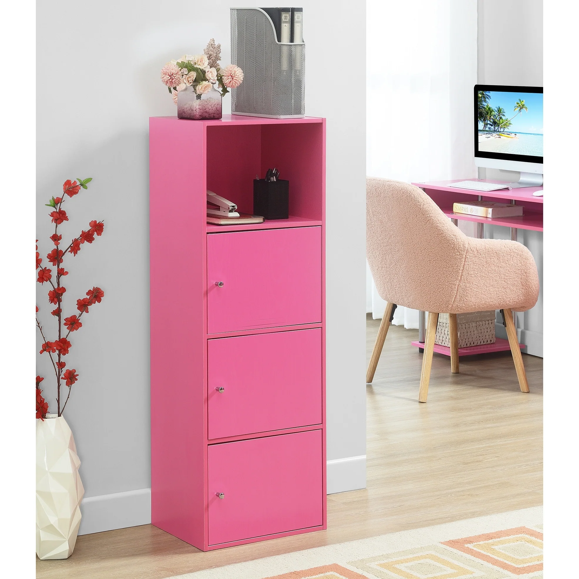 Convenience Concepts Xtra Storage 3 Door Cabinet with Shelf