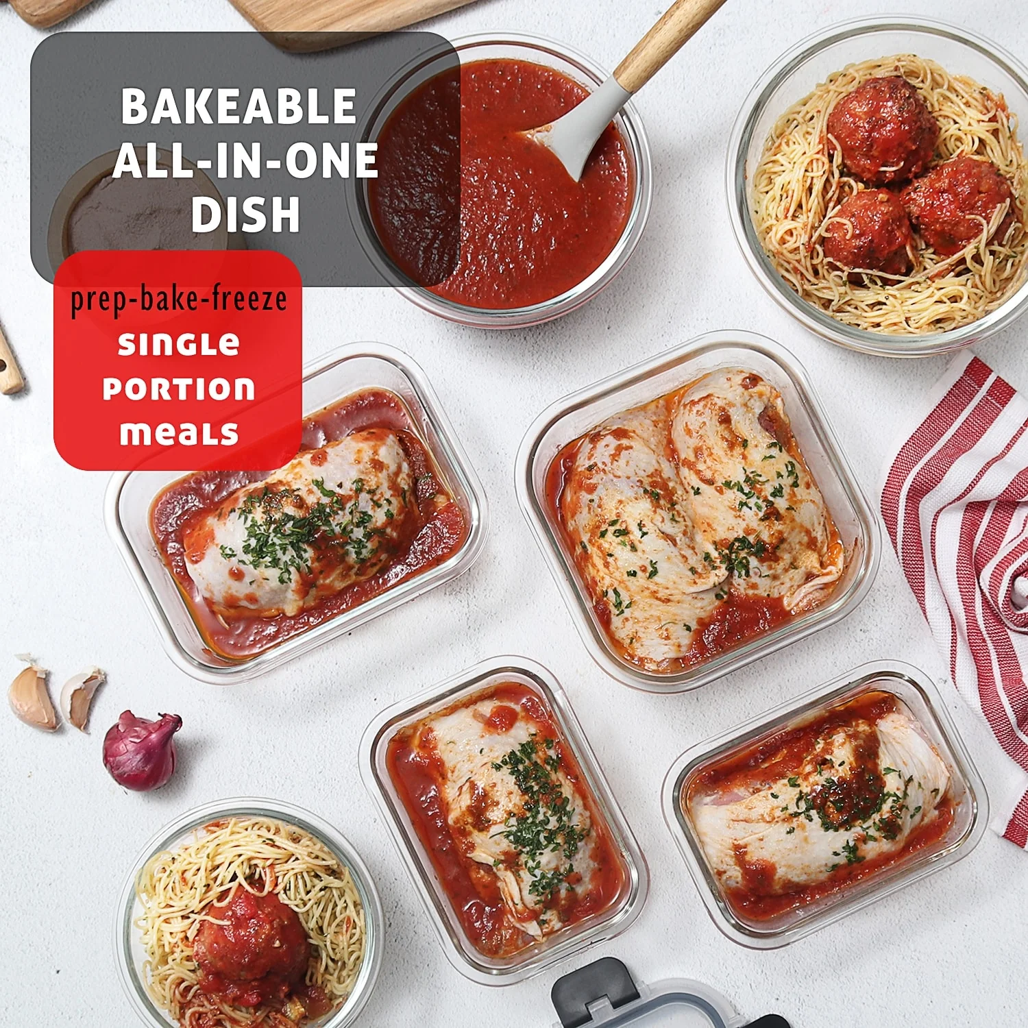 Eatex Glass Food Storage Containers with Lids